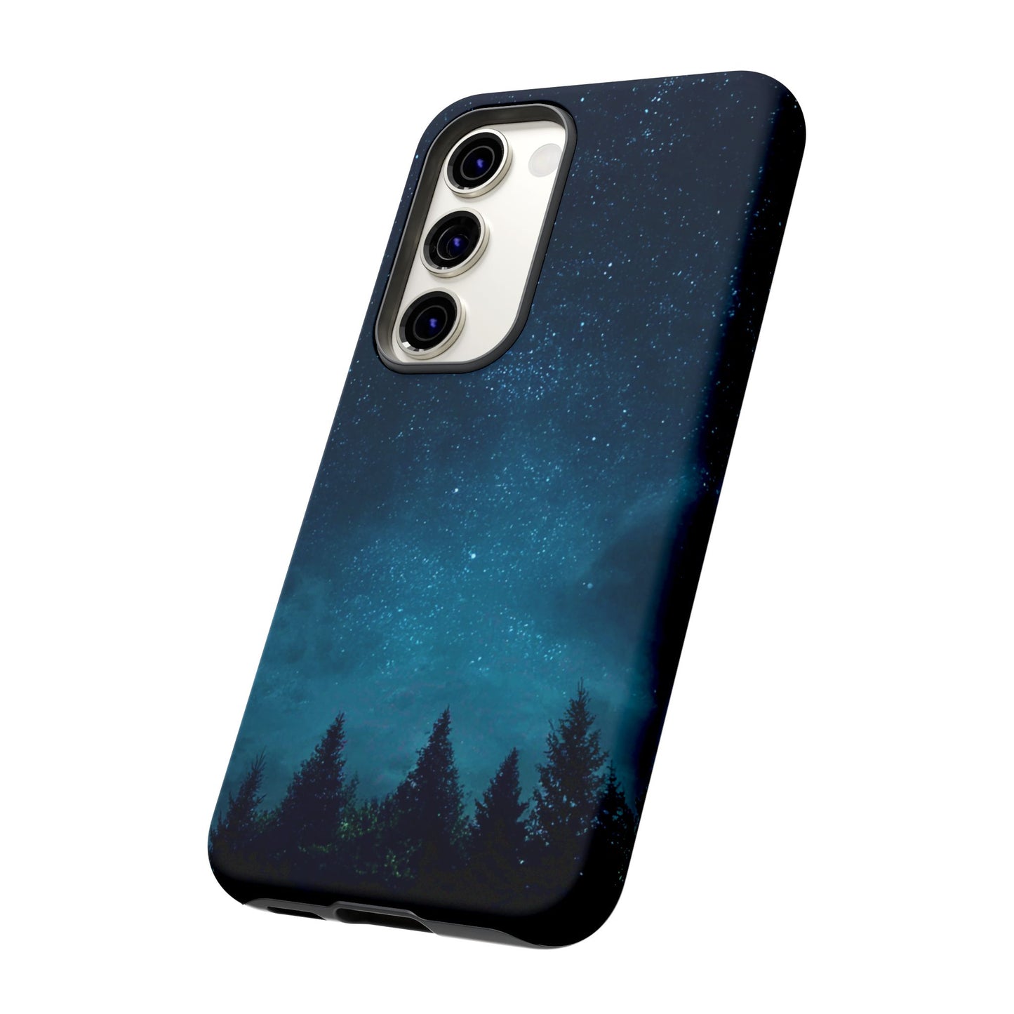 Dark Starry Night Phone Case - Winter Theme Phone Cover for iPhone, Pixel and Samsung Galaxy Models