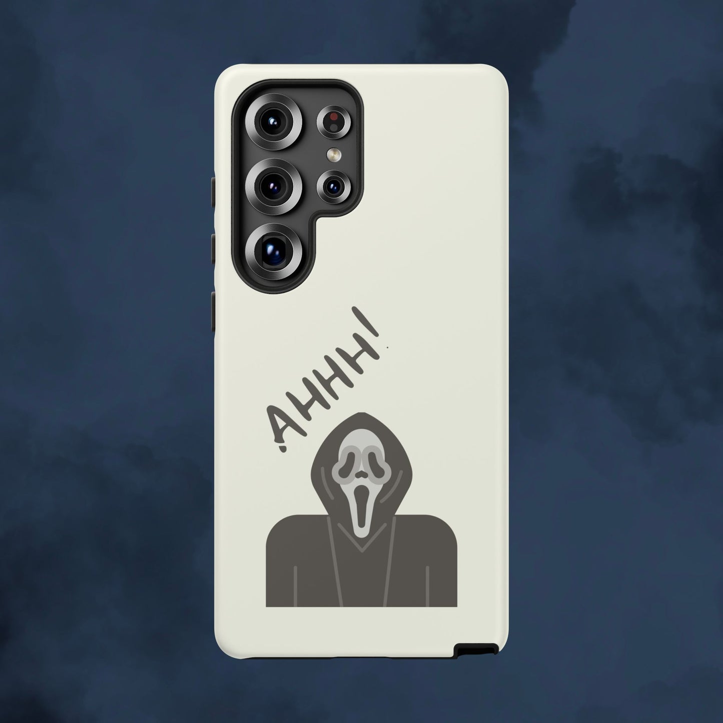 Ghostface Phone Case: Horror Movie Parody iPhone Samsung Pixel Cover