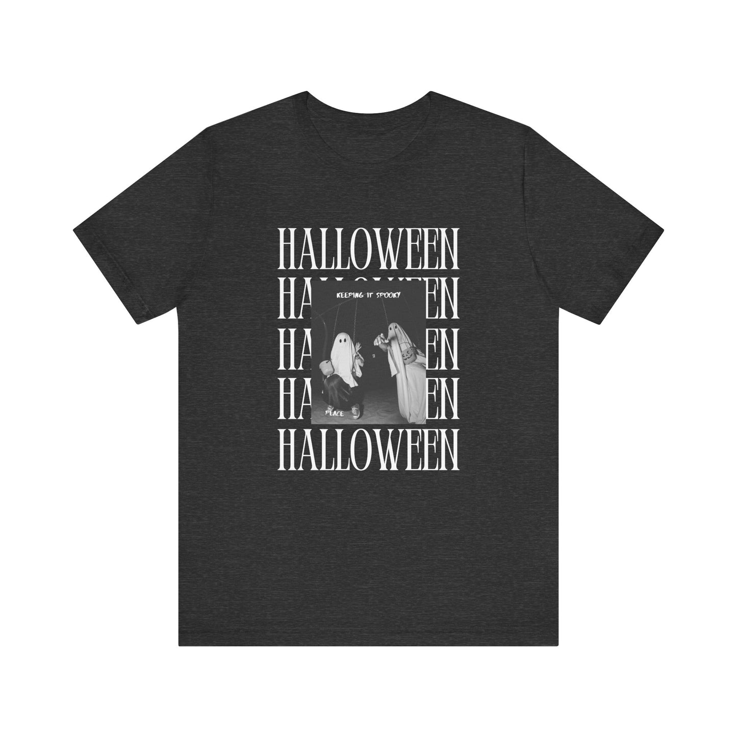 Halloween Ghost T-Shirt Keeping It Spooky Graphic Tee, Retro Ghost Shirt, Funny Halloween Party Top