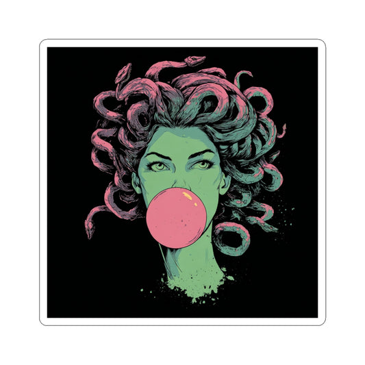 Medusa Bubblegum Kiss-Cut Stickers | Funky Decals for Laptops, Journals, Art Projects, Gifts, and Home Decor