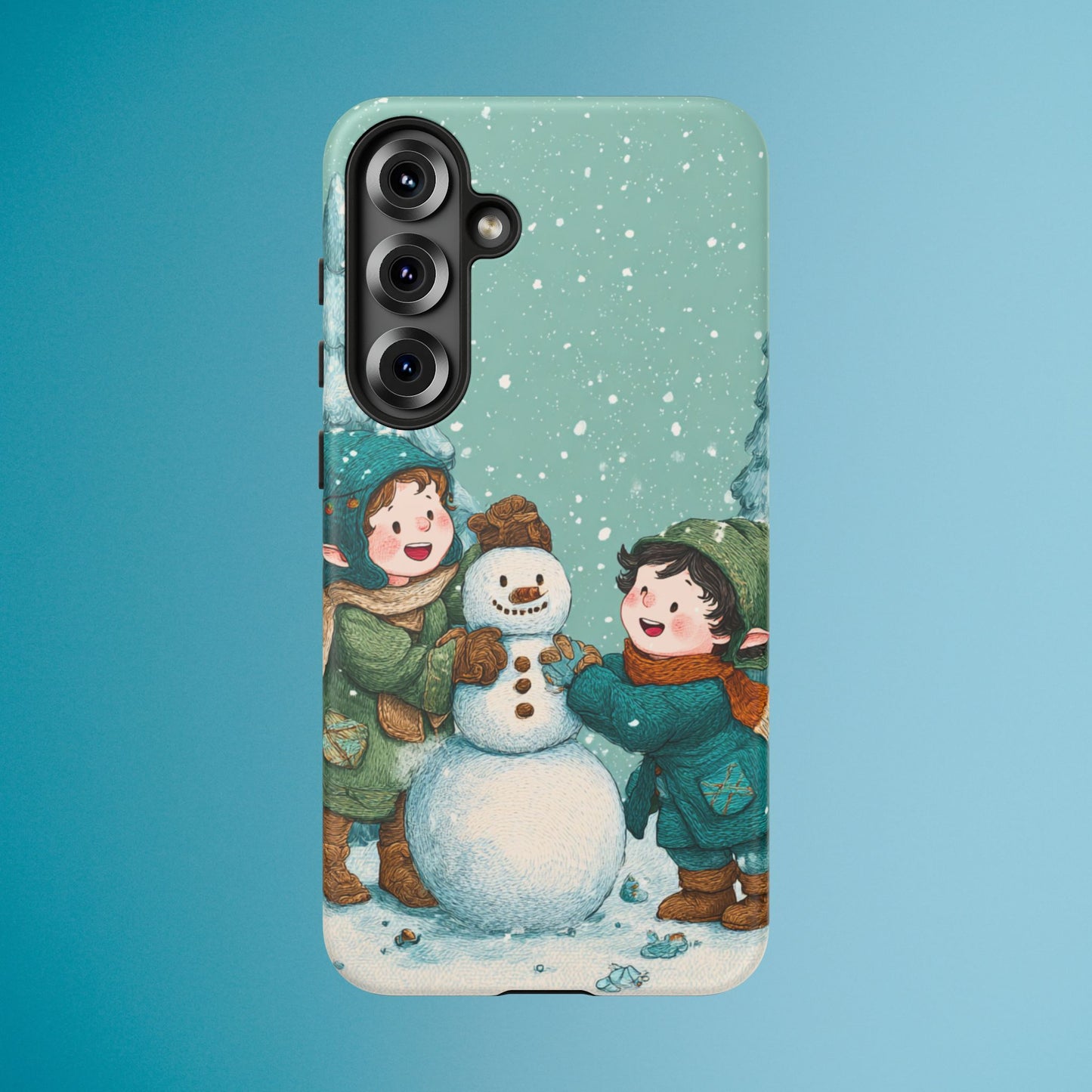 Elf Snowman Winter Phone Case Cute Holiday Cover for iPhone Samsung Pixel