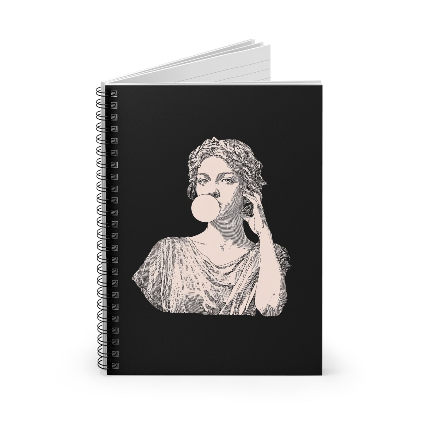 Athena Bubblegum Notebook Academia Aesthetic Greek Statue Spiral Journal, Mythology Stationery, History Lover Student Supplies