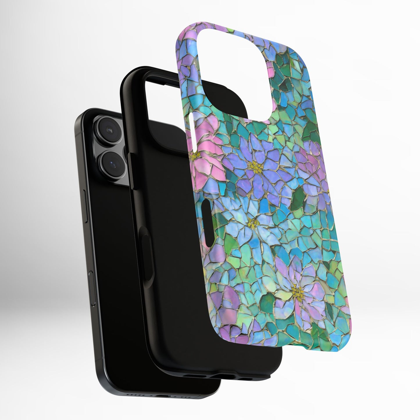 Mosaic Floral Phone Case, iPhone 17 Air Case, Pixel 9 Pro XL Cover, Samsung Galaxy 25 Plus Ultra Tough Case