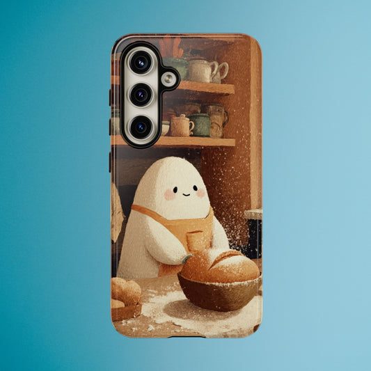 Cozy Ghost Baking Phone Case | Cute Ghost Kitchen Design, Sourdough Bread Lover Gift, Cottagecore Aesthetic