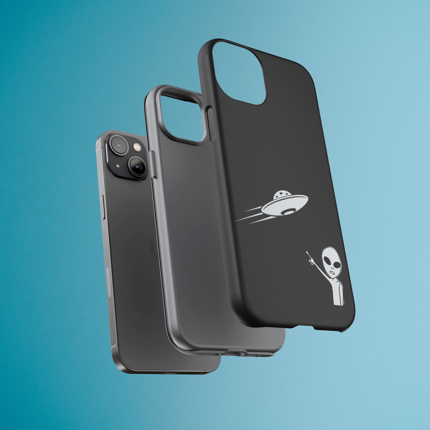 Alien UFO Phone Case, Supernatural Space Design, Sci Fi Aesthetic iPhone Samsung Pixel Cover