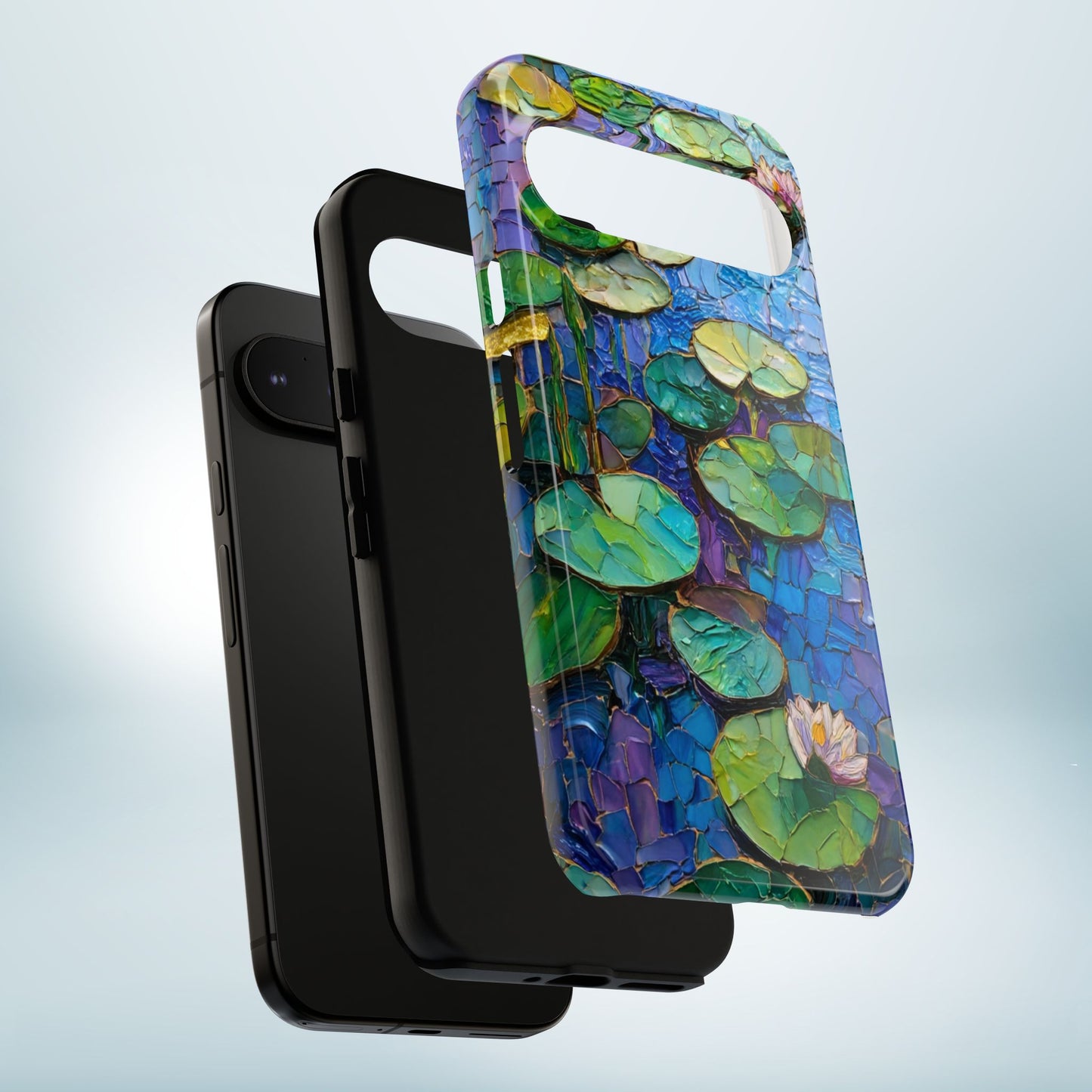 Lily Pad Phone Case, Impressionist Mosaic Botanical Cover, iPhone 15 16 17 Pro Air, Google Pixel 7 8 9 Pro, Samsung S23 S24 S25 S26 Ultra