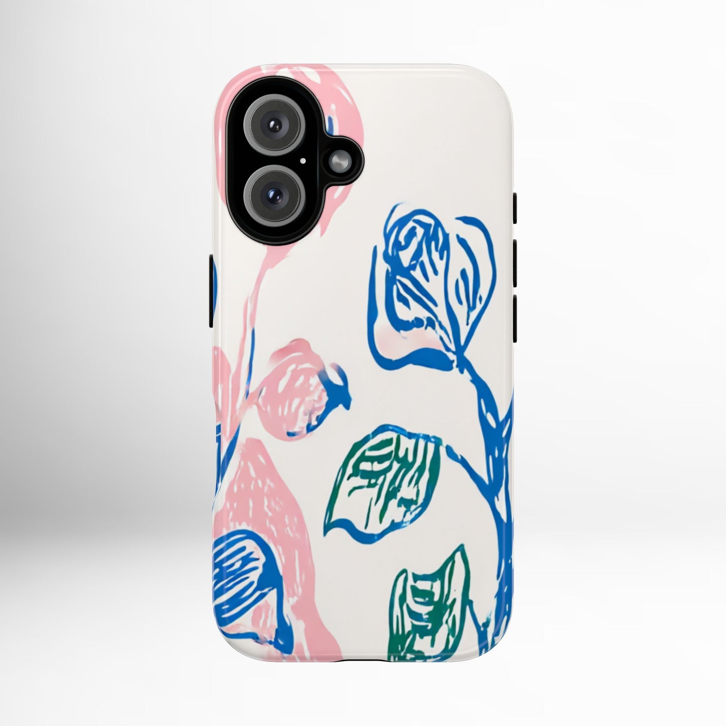 Floral Abstract Case - Artistic Phone Cover iPhone 14-17 Pro Air