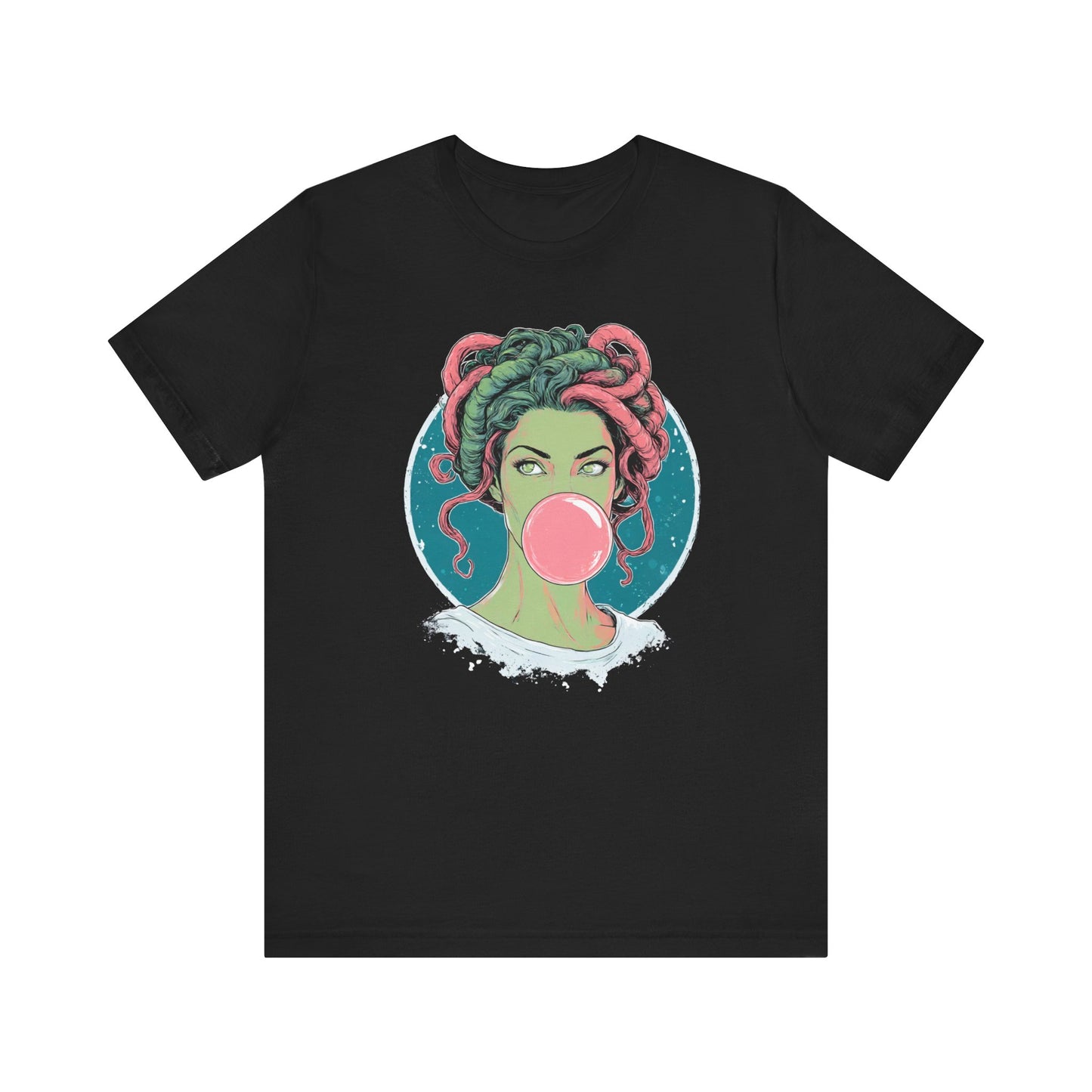 Medusa Bubblegum T-Shirt | Greek Mythology Graphic Tee | Snake Hair Goddess Shirt | Aesthetic Streetwear Top