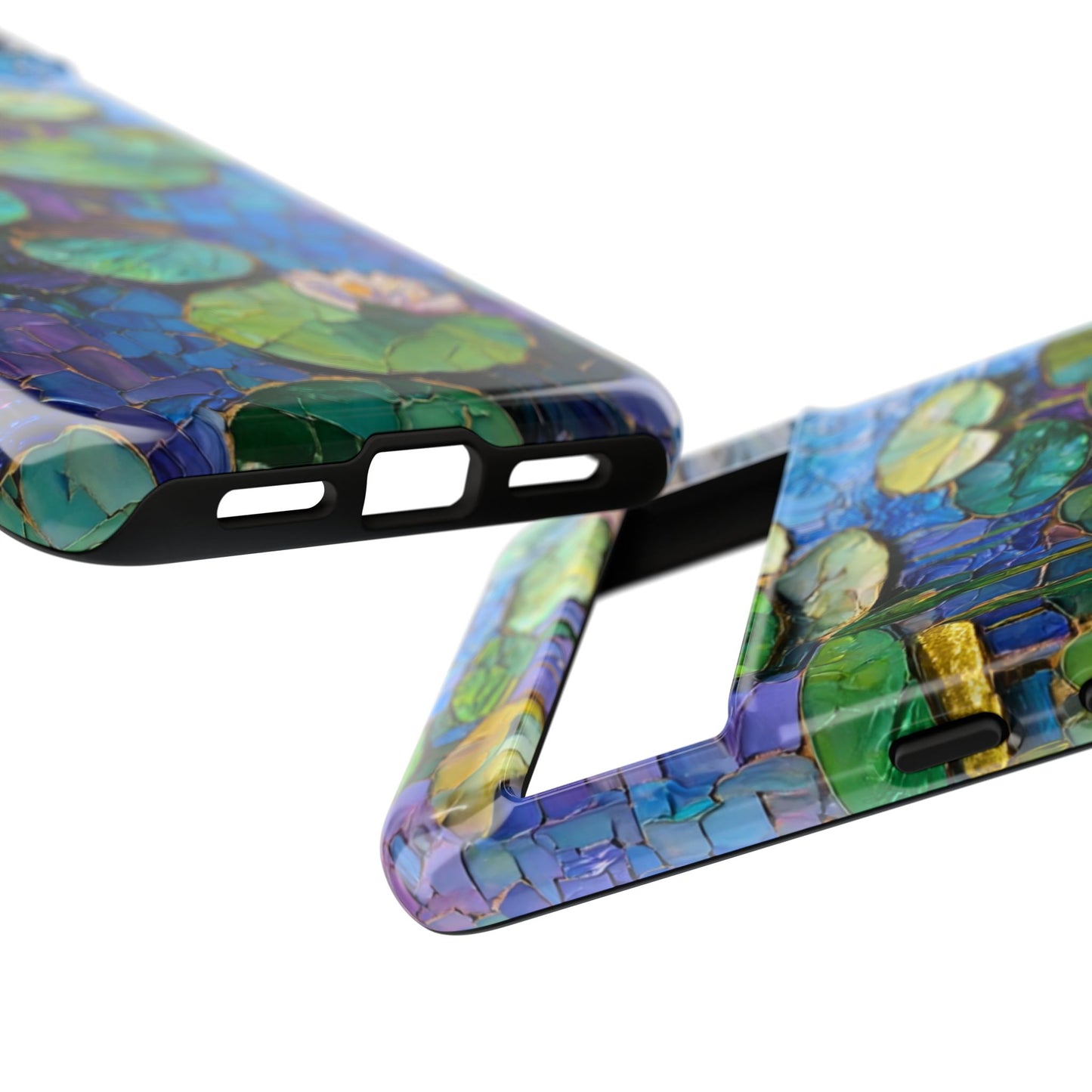 Lily Pad Phone Case, Impressionist Mosaic Botanical Cover, iPhone 15 16 17 Pro Air, Google Pixel 7 8 9 Pro, Samsung S23 S24 S25 S26 Ultra