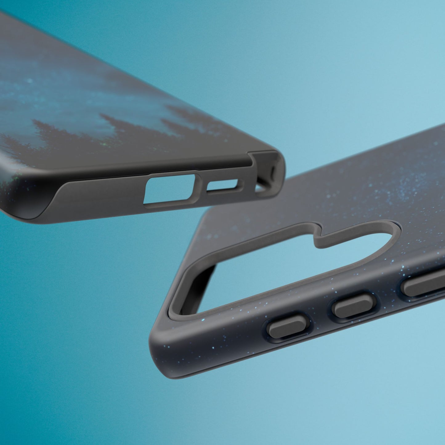 Dark Starry Night Phone Case - Winter Theme Phone Cover for iPhone, Pixel and Samsung Galaxy Models