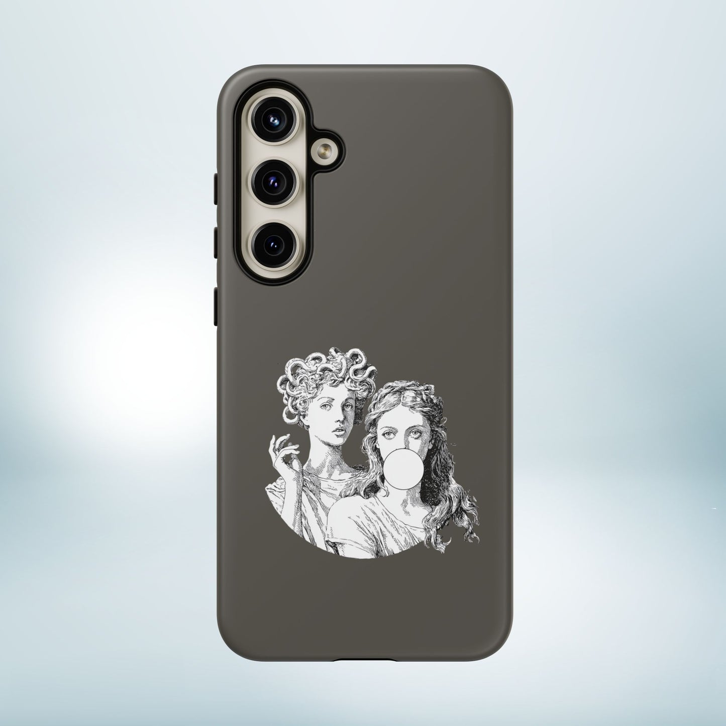 Athena and Medusa Phone Case, Greek Mythology Tough Cover, Gothic Art iPhone Samsung Pixel Case