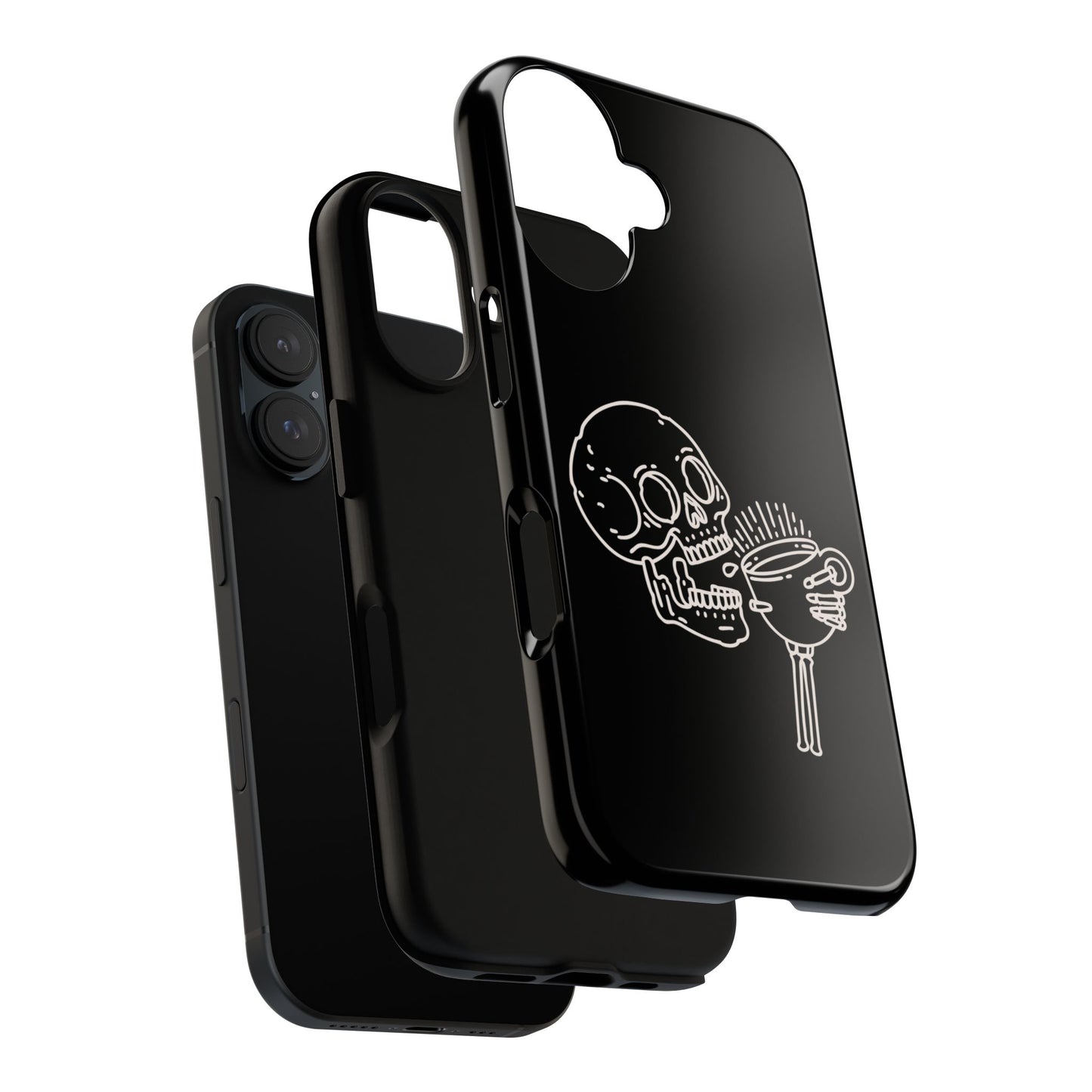 Skull Coffee Phone Case Gothic iPhone, Samsung,!Pixel