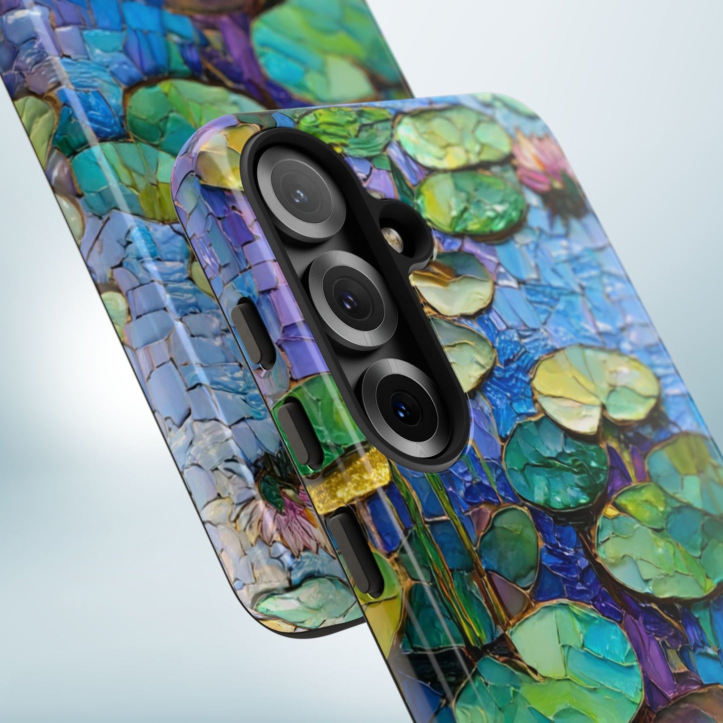 Lily Pad Phone Case, Impressionist Mosaic Botanical Cover, iPhone 15 16 17 Pro Air, Google Pixel 7 8 9 Pro, Samsung S23 S24 S25 S26 Ultra