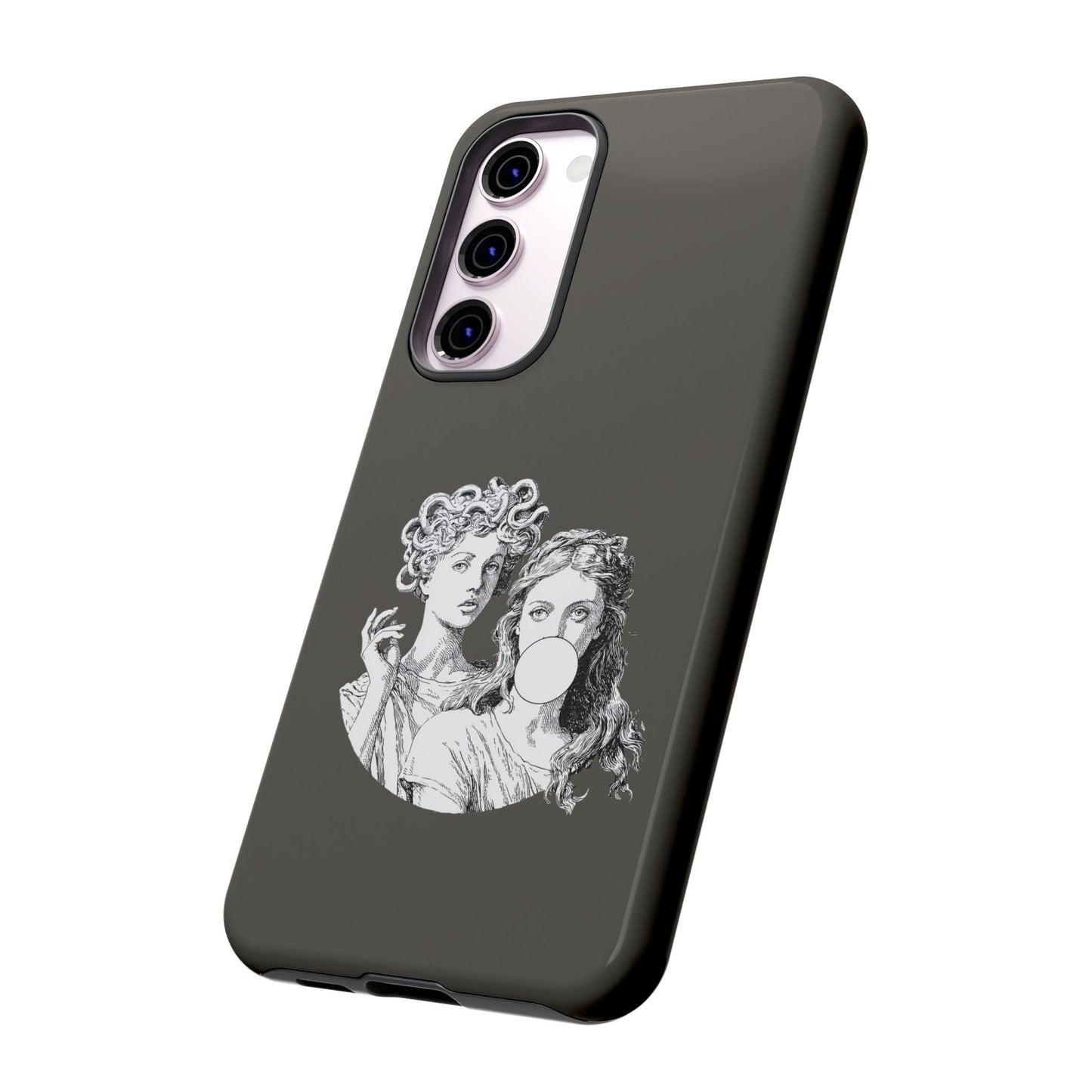 Athena and Medusa Phone Case, Greek Mythology Tough Cover, Gothic Art iPhone Samsung Pixel Case