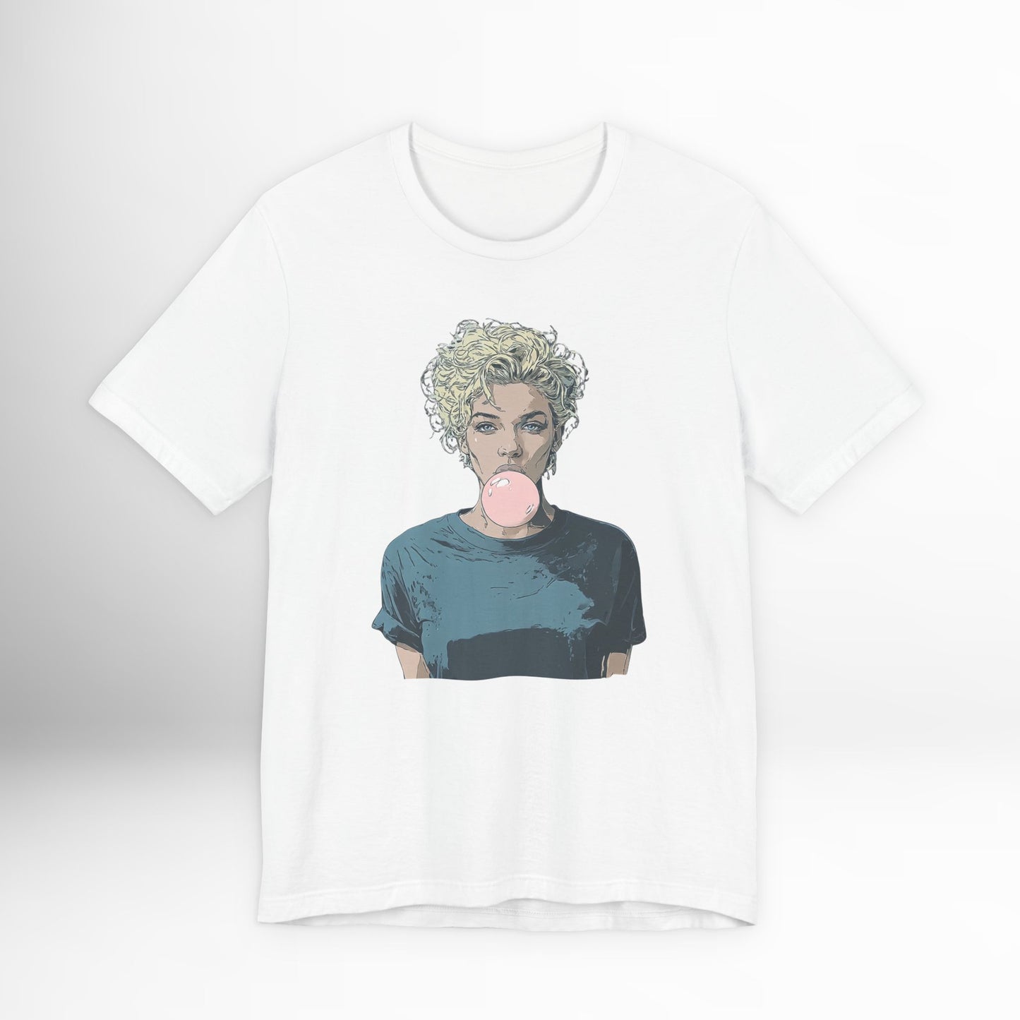 Monroe Inspired Bubblegum T-Shirt | Retro Hollywood Graphic Tee | Vintage Icon Streetwear Top | Pop Art Casual Shirt