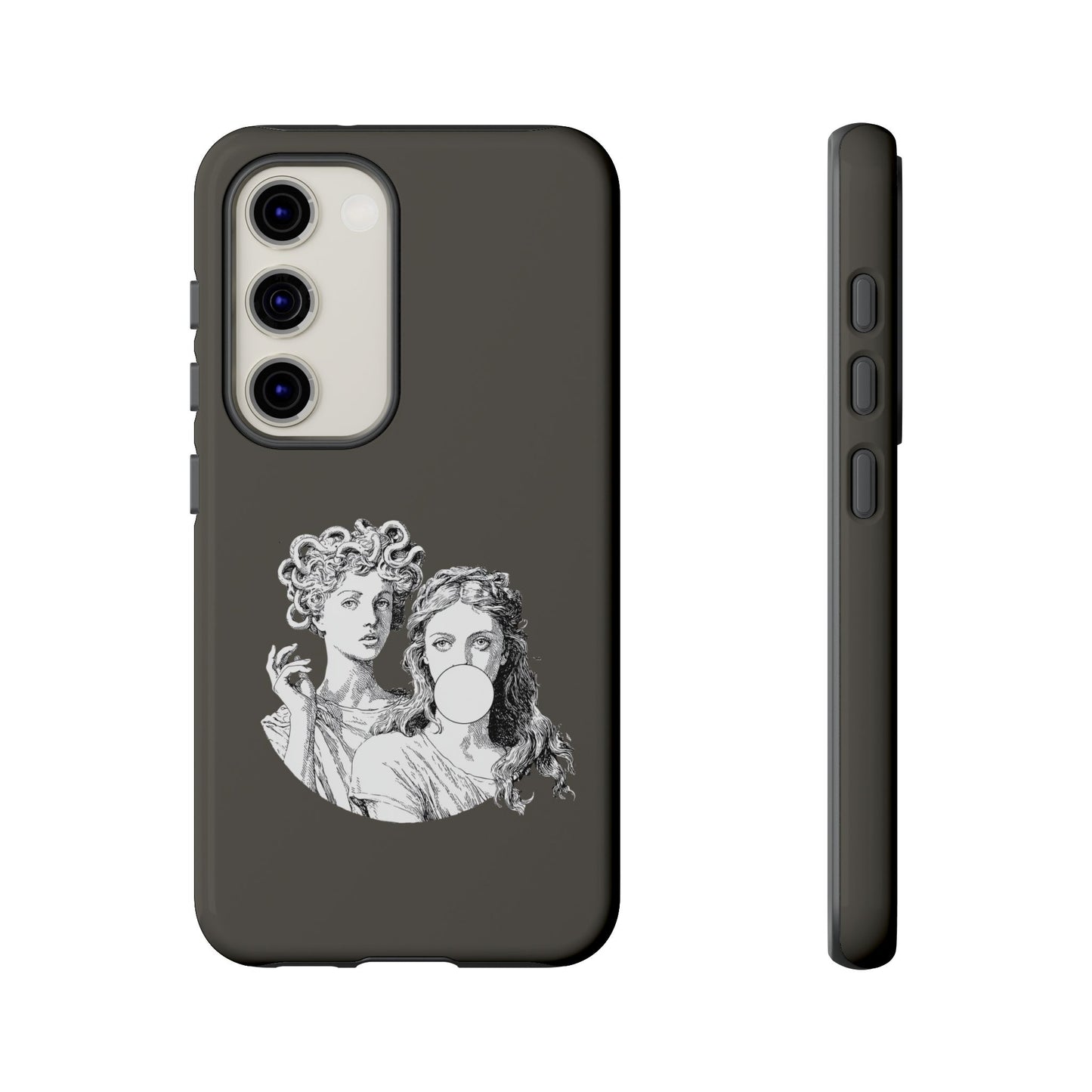 Athena and Medusa Phone Case, Greek Mythology Tough Cover, Gothic Art iPhone Samsung Pixel Case