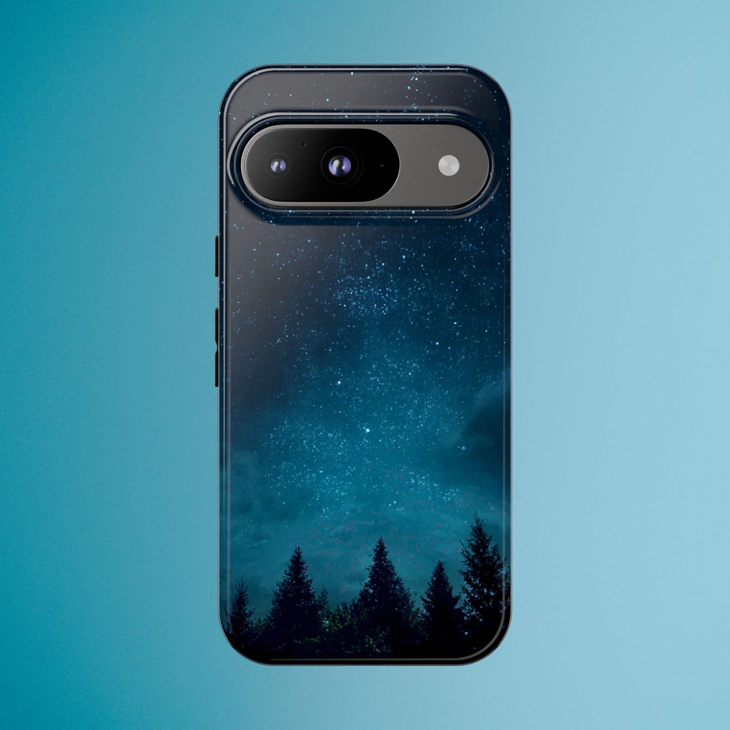 Dark Starry Night Phone Case - Winter Theme Phone Cover for iPhone, Pixel and Samsung Galaxy Models