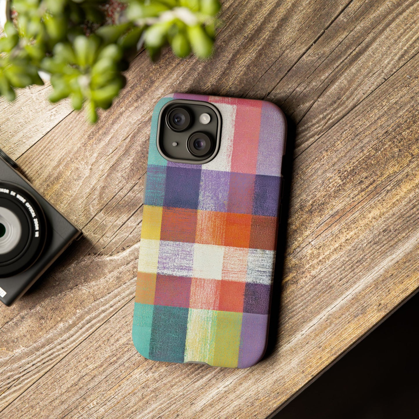 Colorful Plaid Phone Case - iPhone, Galaxy and Pixel Models