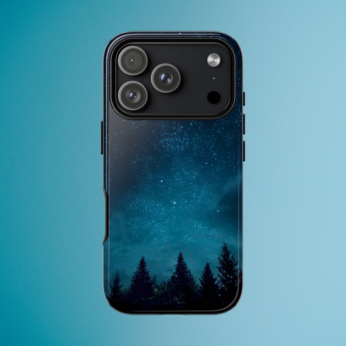 Dark Starry Night Phone Case - Winter Theme Phone Cover for iPhone, Pixel and Samsung Galaxy Models