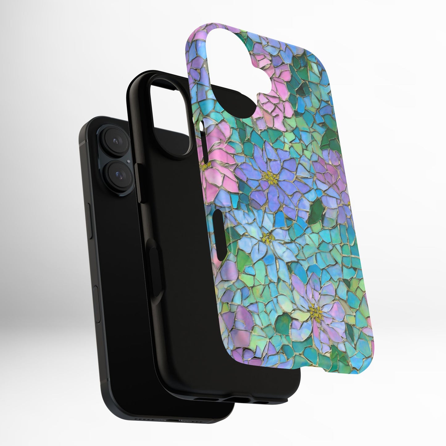 Mosaic Floral Phone Case, iPhone 17 Air Case, Pixel 9 Pro XL Cover, Samsung Galaxy 25 Plus Ultra Tough Case