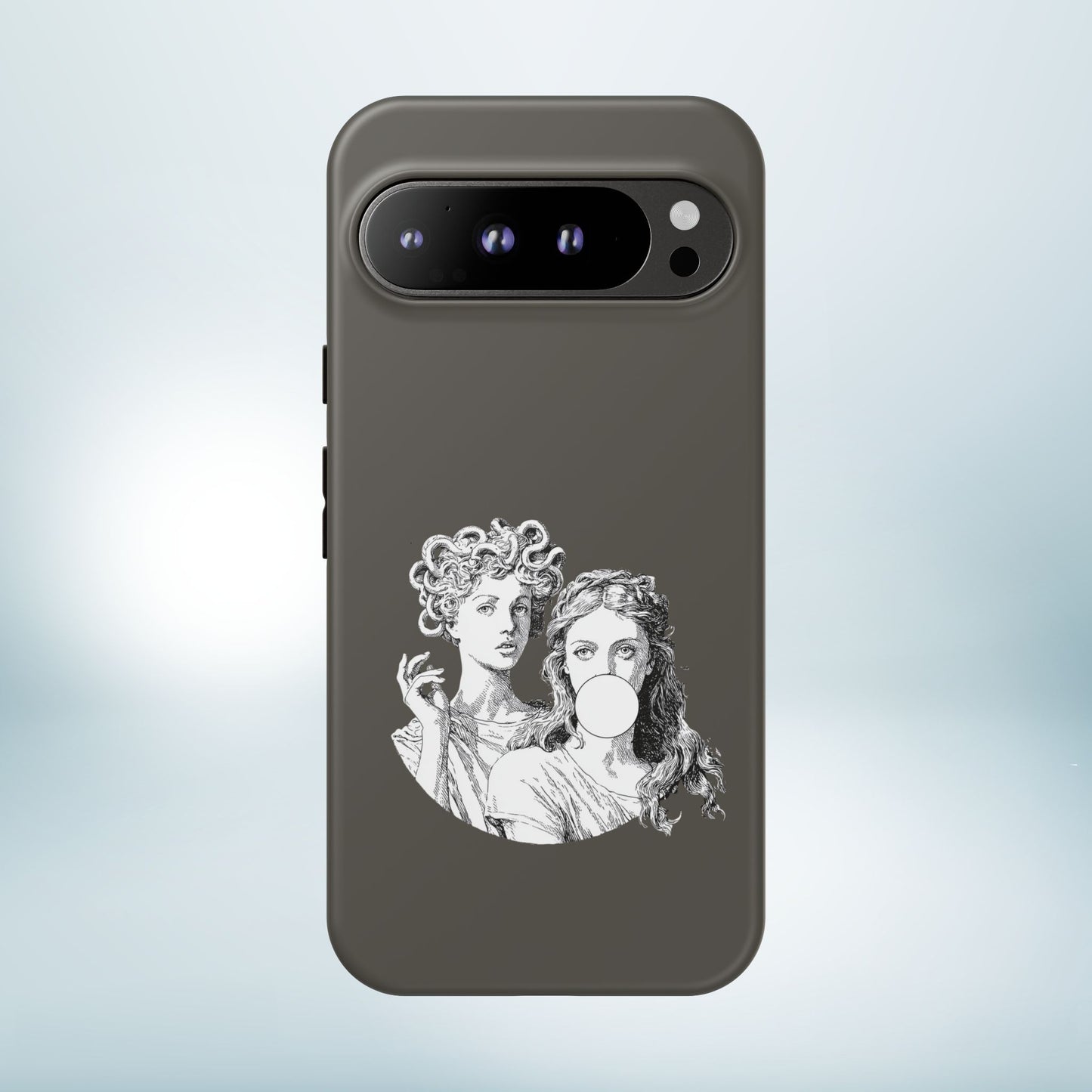 Athena and Medusa Phone Case, Greek Mythology Tough Cover, Gothic Art iPhone Samsung Pixel Case