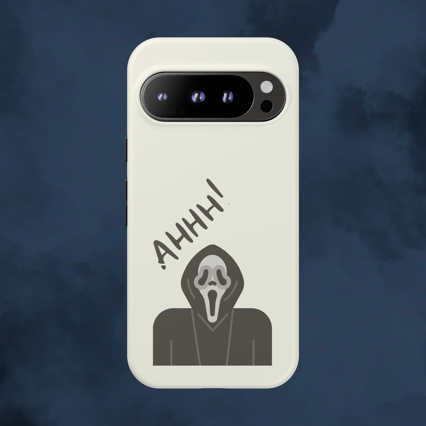 Ghostface Phone Case: Horror Movie Parody iPhone Samsung Pixel Cover