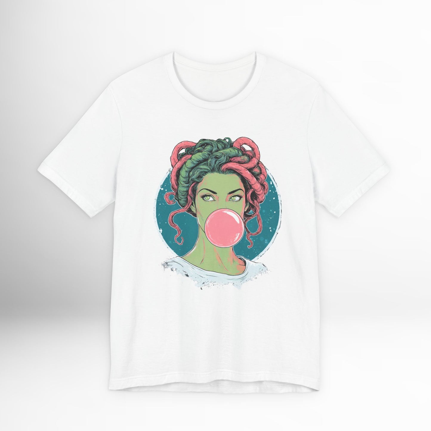 Medusa Bubblegum T-Shirt | Greek Mythology Graphic Tee | Snake Hair Goddess Shirt | Aesthetic Streetwear Top
