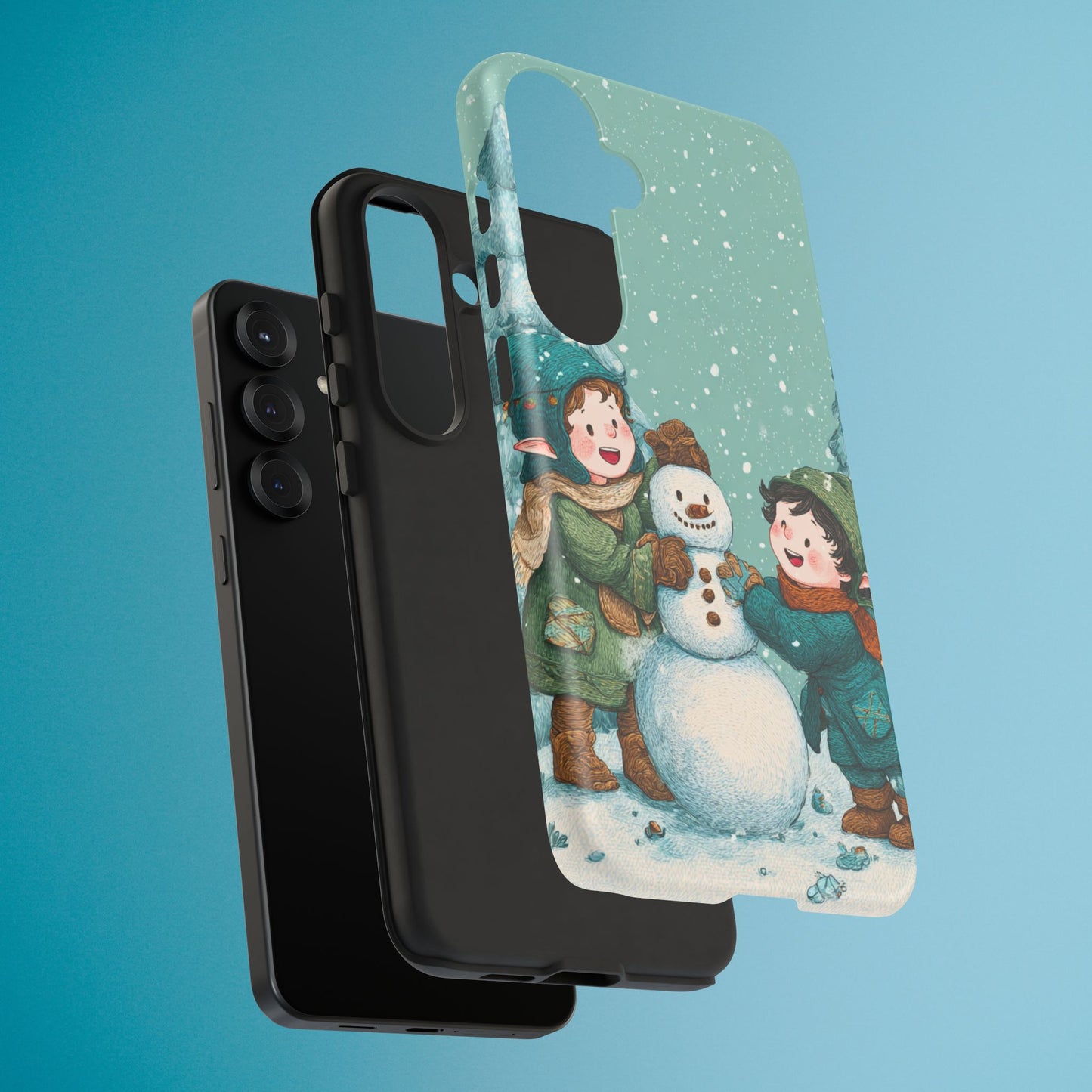 Elf Snowman Winter Phone Case Cute Holiday Cover for iPhone Samsung Pixel