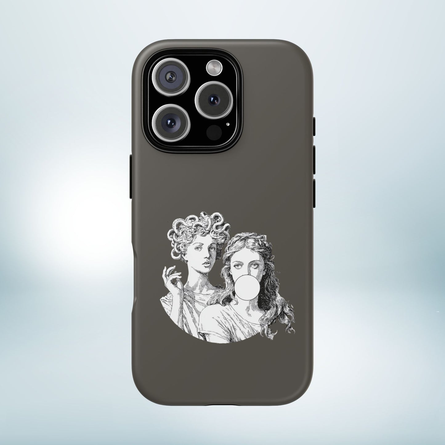 Athena and Medusa Phone Case, Greek Mythology Tough Cover, Gothic Art iPhone Samsung Pixel Case