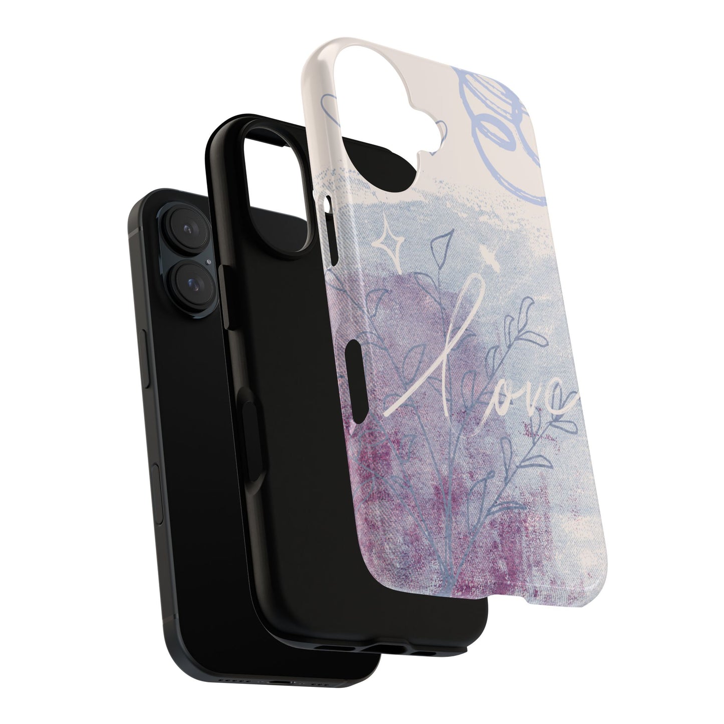 Love Pastel Abstract Phone Case: iPhone, Pixel, Galaxy