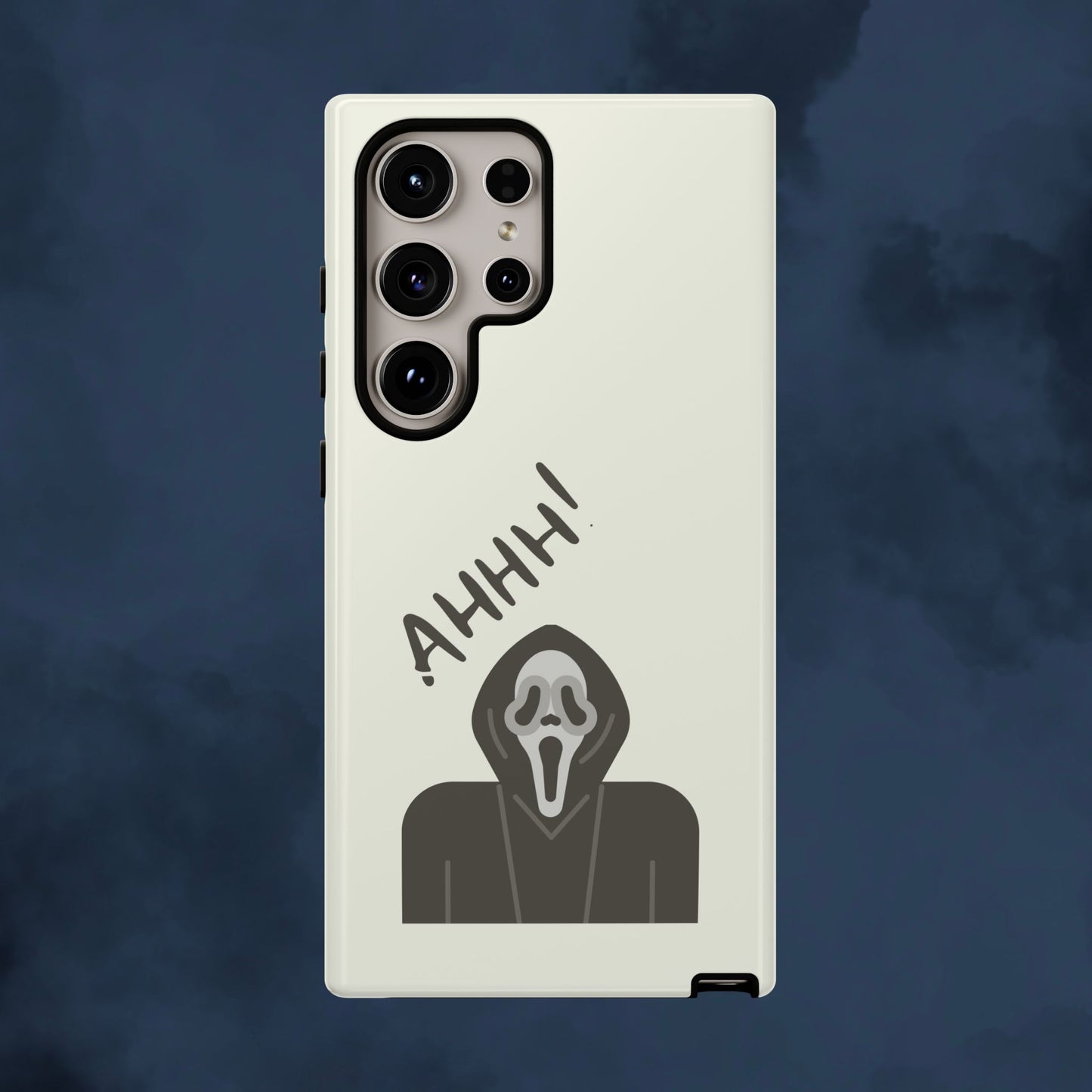 Ghostface Phone Case: Horror Movie Parody iPhone Samsung Pixel Cover