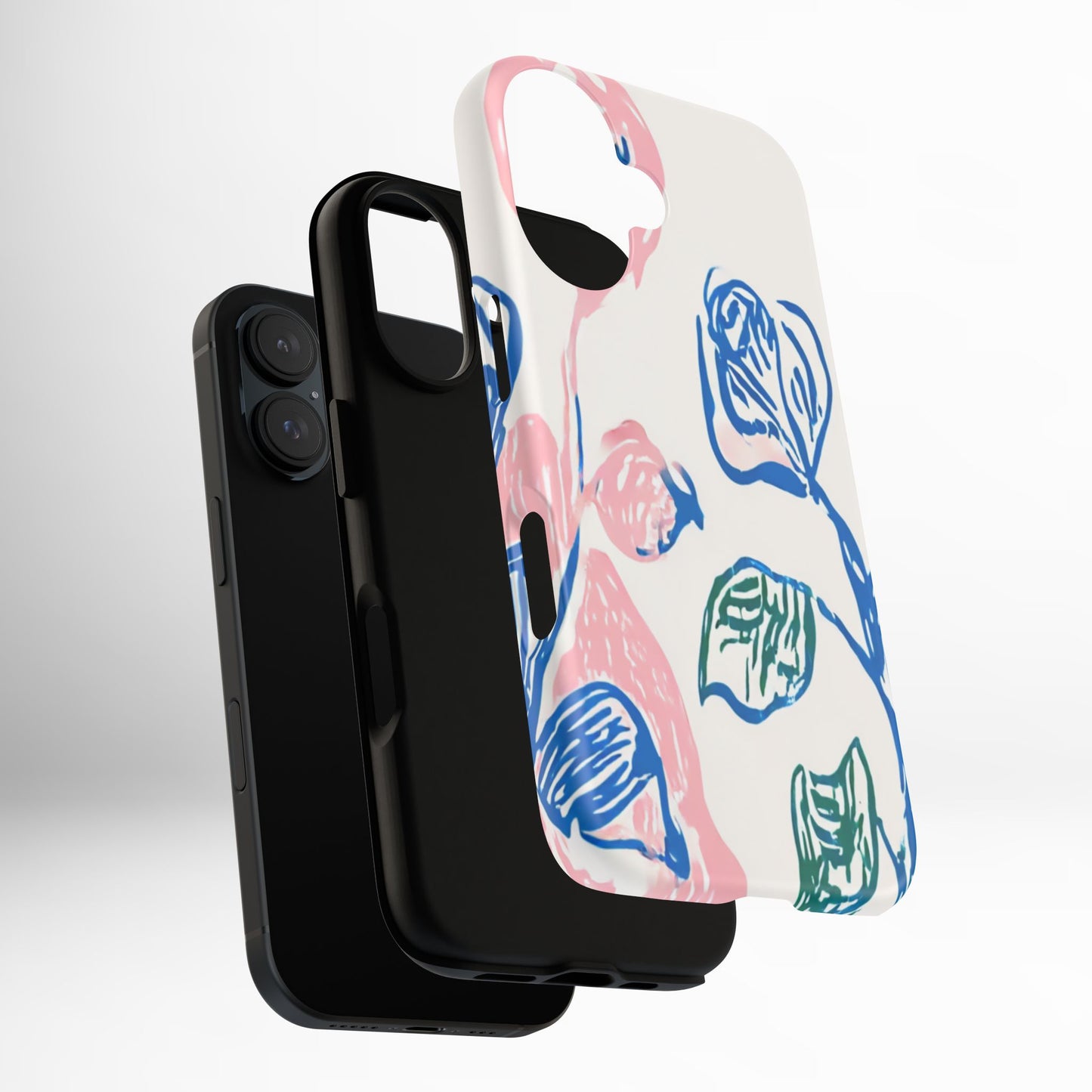 Floral Abstract Case - Artistic Phone Cover iPhone 14-17 Pro Air