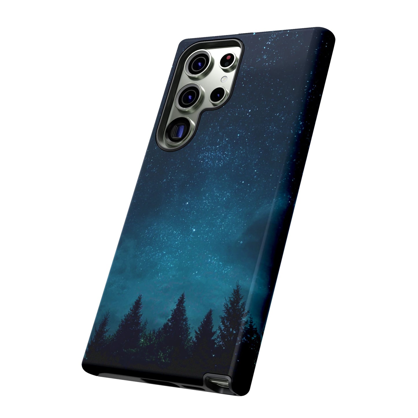 Dark Starry Night Phone Case - Winter Theme Phone Cover for iPhone, Pixel and Samsung Galaxy Models