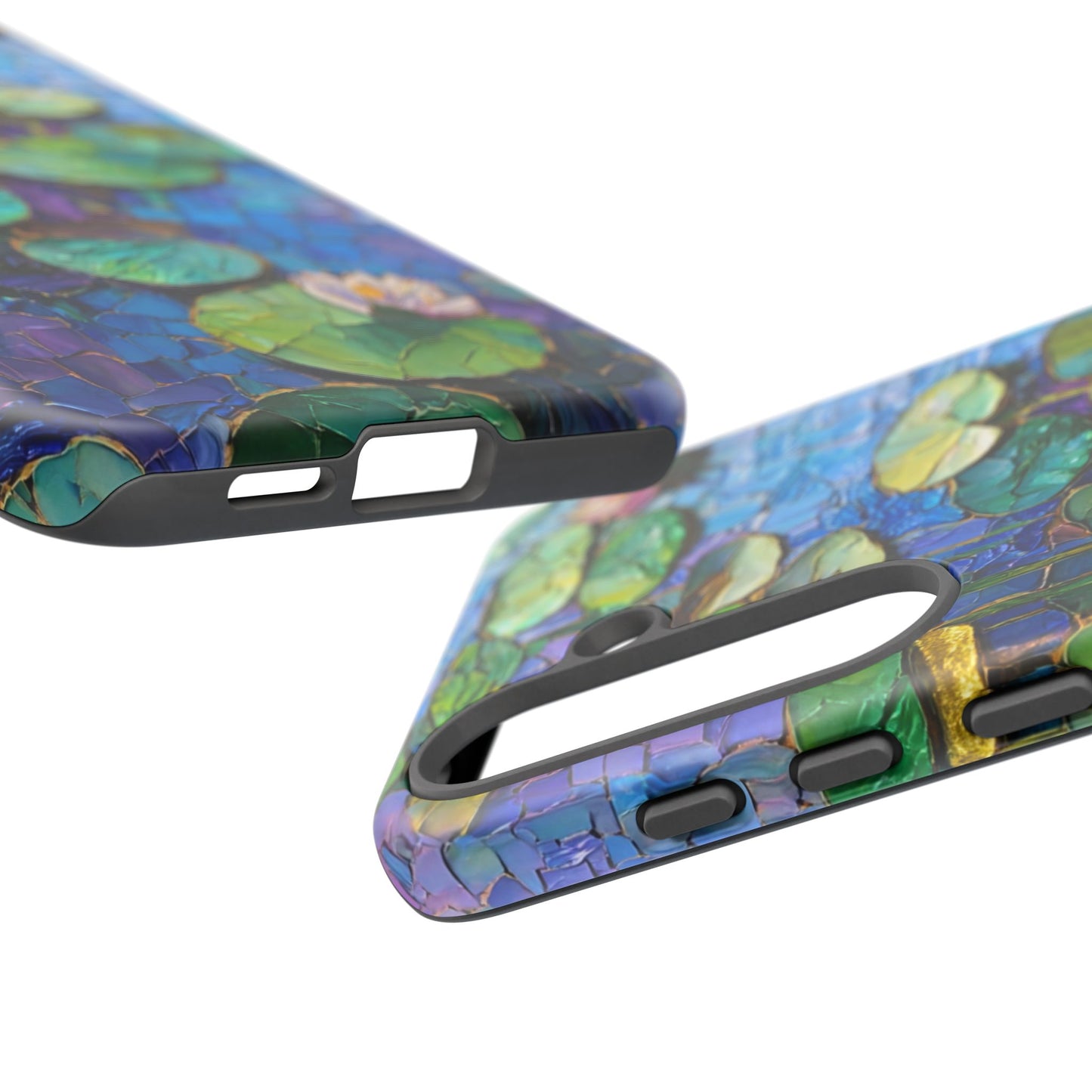 Lily Pad Phone Case, Impressionist Mosaic Botanical Cover, iPhone 15 16 17 Pro Air, Google Pixel 7 8 9 Pro, Samsung S23 S24 S25 S26 Ultra