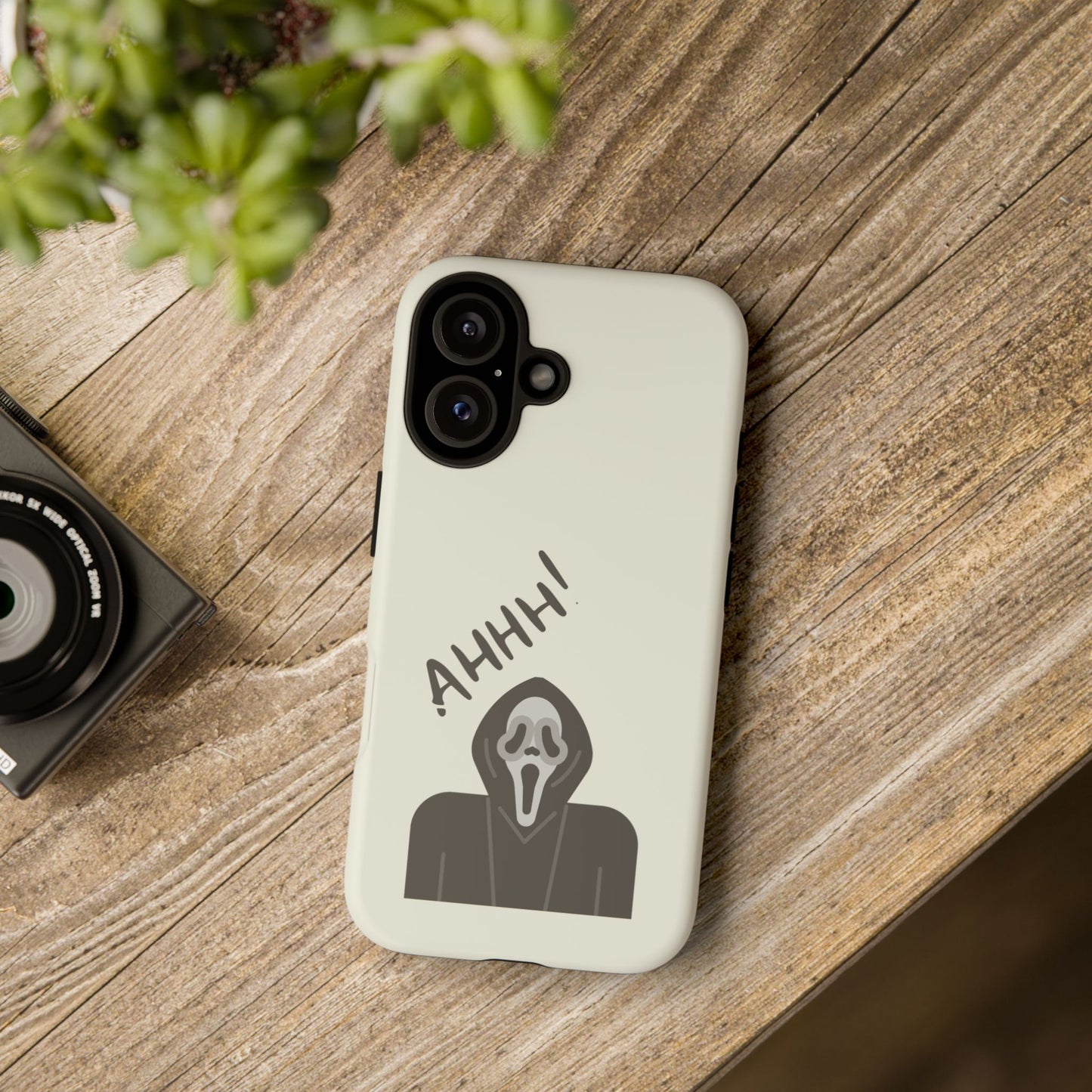 Ghostface Phone Case: Horror Movie Parody iPhone Samsung Pixel Cover