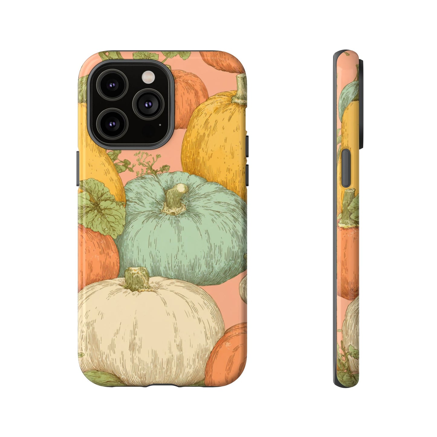 Pumpkin Patch Phone Case - Autumn Aesthetic iPhone Samsung Cover, Fall Halloween Pumpkin Design, Cozy Rustic Harvest Phone Accessory