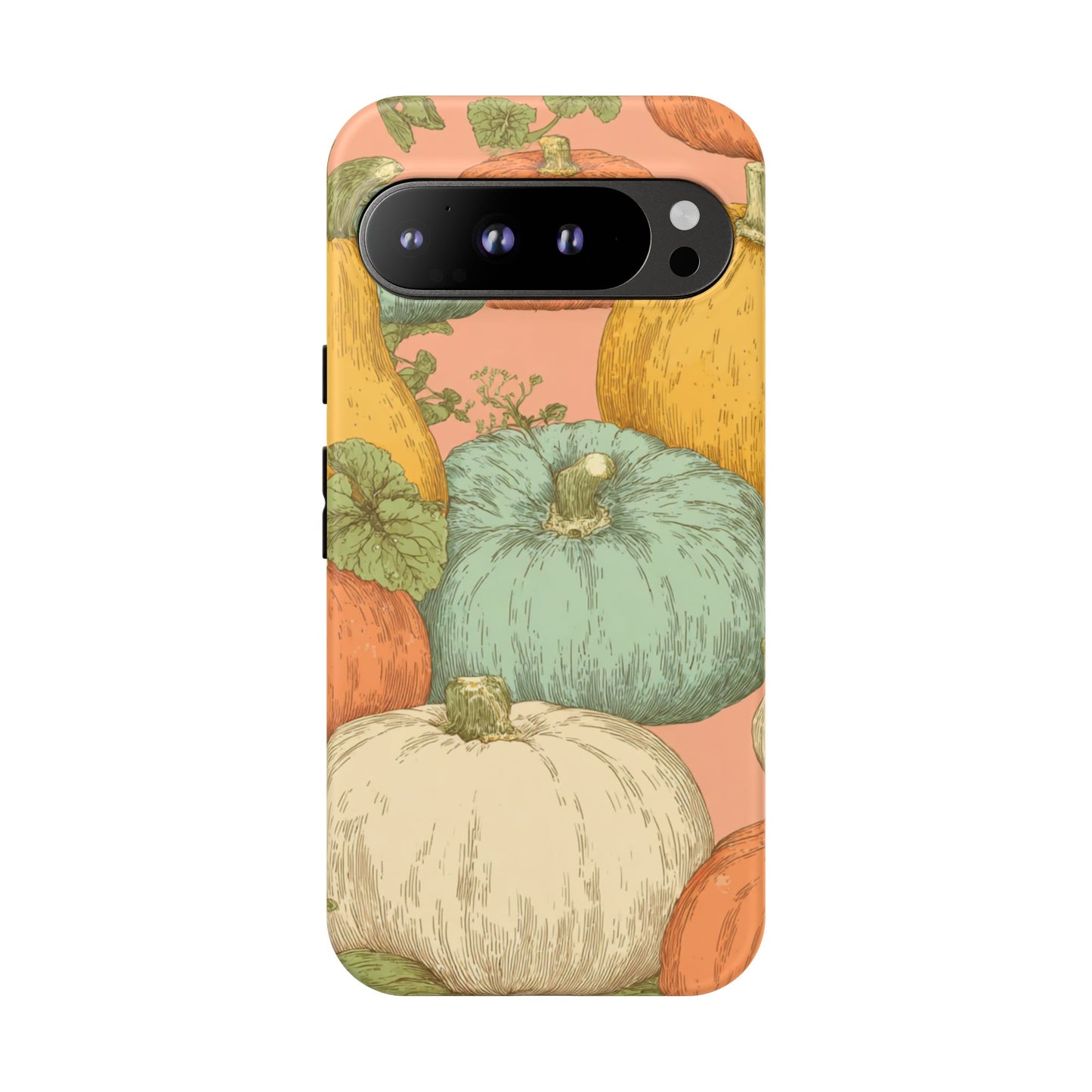 Pumpkin Patch Phone Case - Autumn Aesthetic iPhone Samsung Cover, Fall Halloween Pumpkin Design, Cozy Rustic Harvest Phone Accessory
