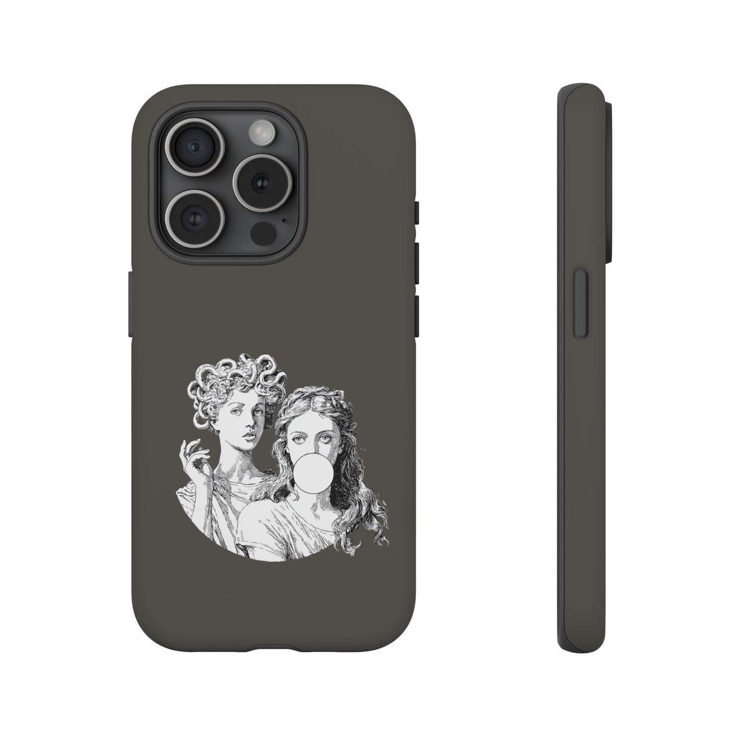 Athena and Medusa Phone Case, Greek Mythology Tough Cover, Gothic Art iPhone Samsung Pixel Case