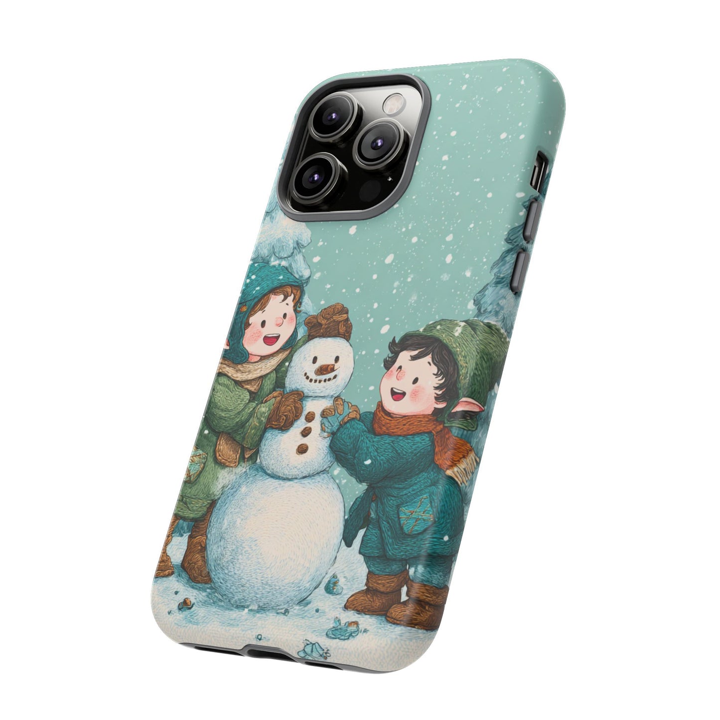 Elf Snowman Winter Phone Case Cute Holiday Cover for iPhone Samsung Pixel