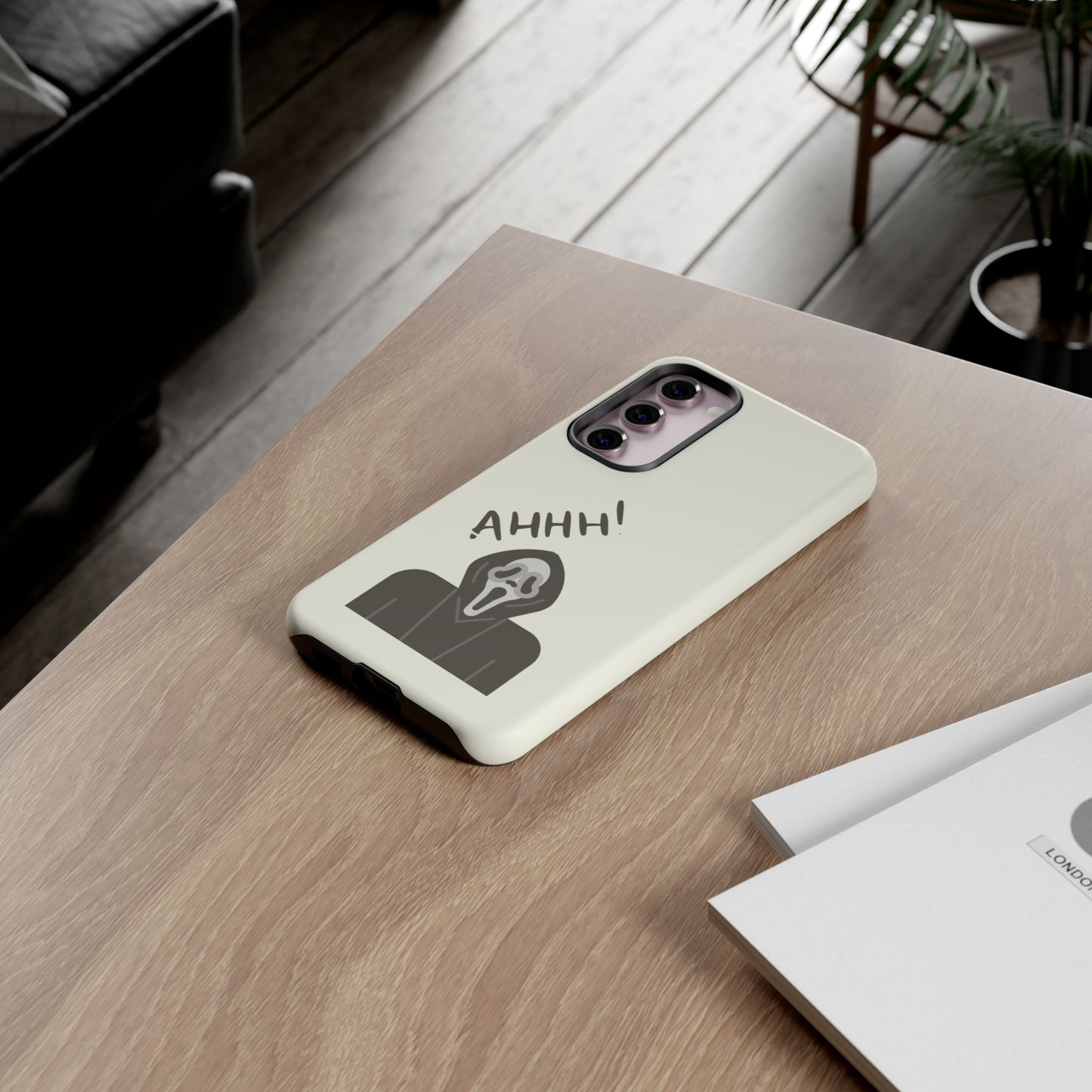 Ghostface Phone Case: Horror Movie Parody iPhone Samsung Pixel Cover