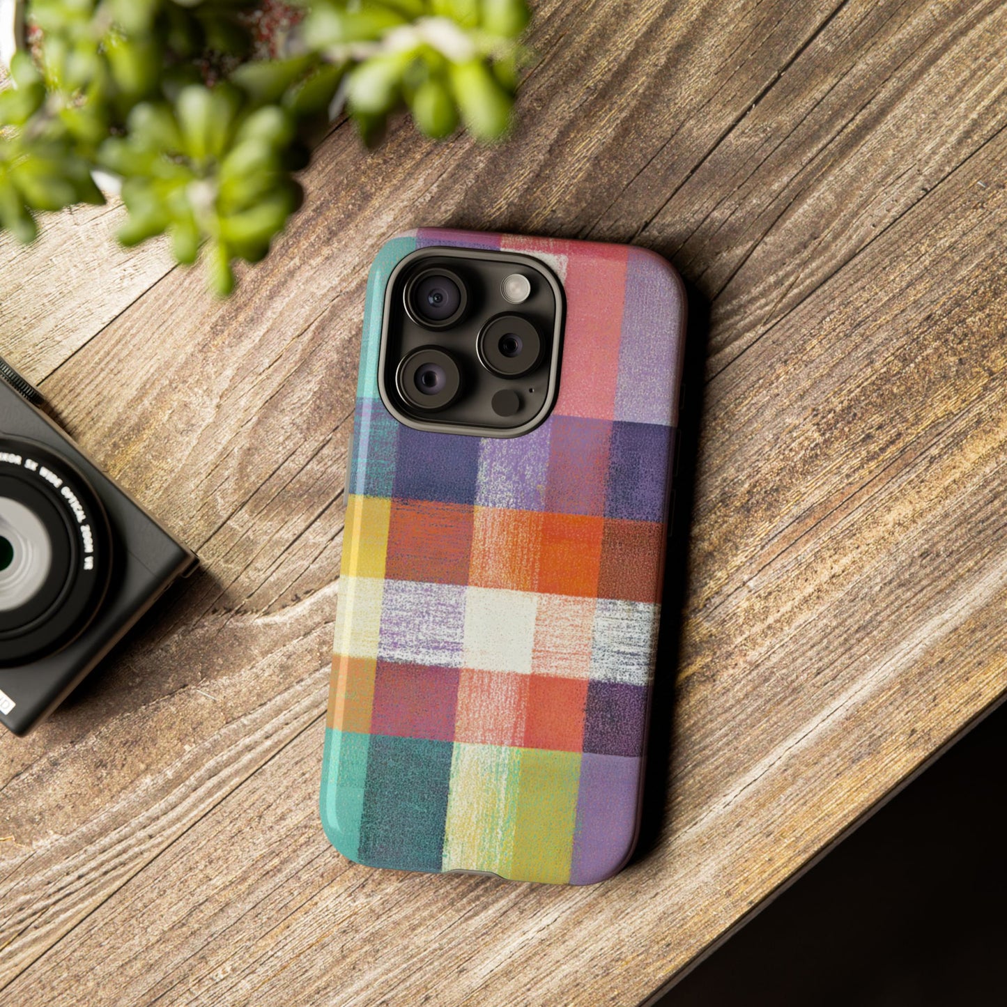 Colorful Plaid Phone Case - iPhone, Galaxy and Pixel Models