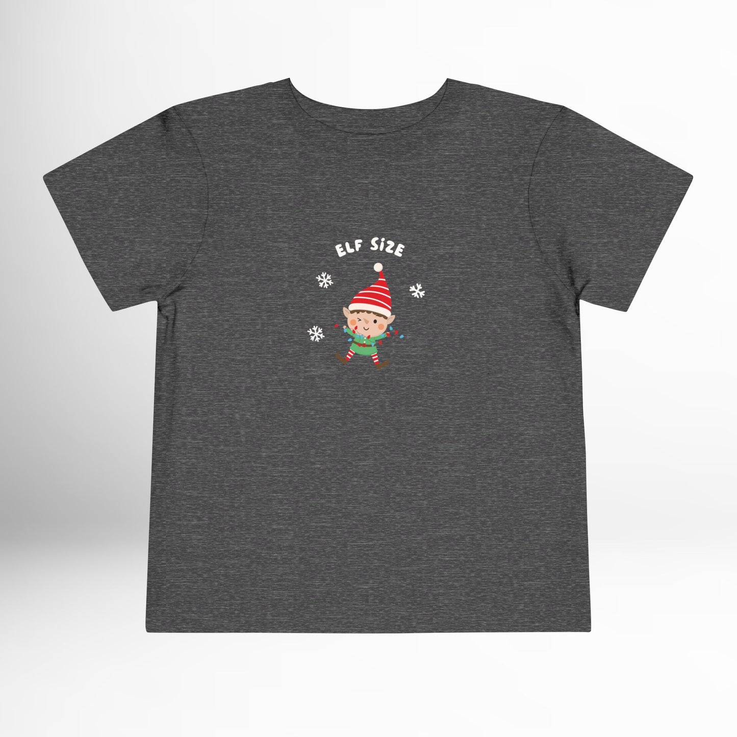 Elf Size Toddler T-Shirt - Christmas Holiday Kids Tee