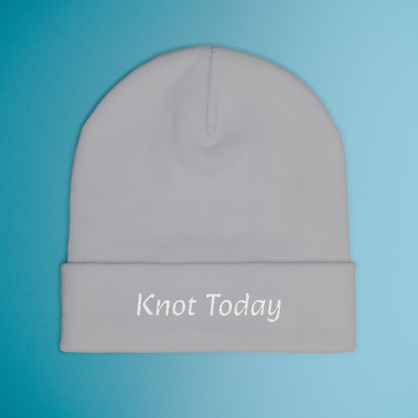 Knot Today Embroidered Knit Beanie, Funny Winter Hat, Unique Gift, Warm Headwear, Casual Beanie for Cold Weather