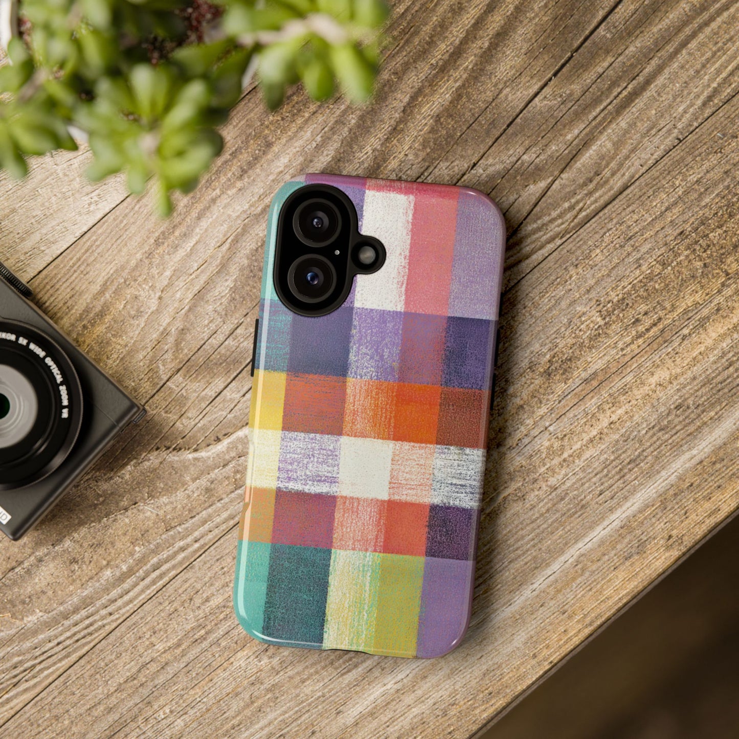 Colorful Plaid Phone Case - iPhone, Galaxy and Pixel Models