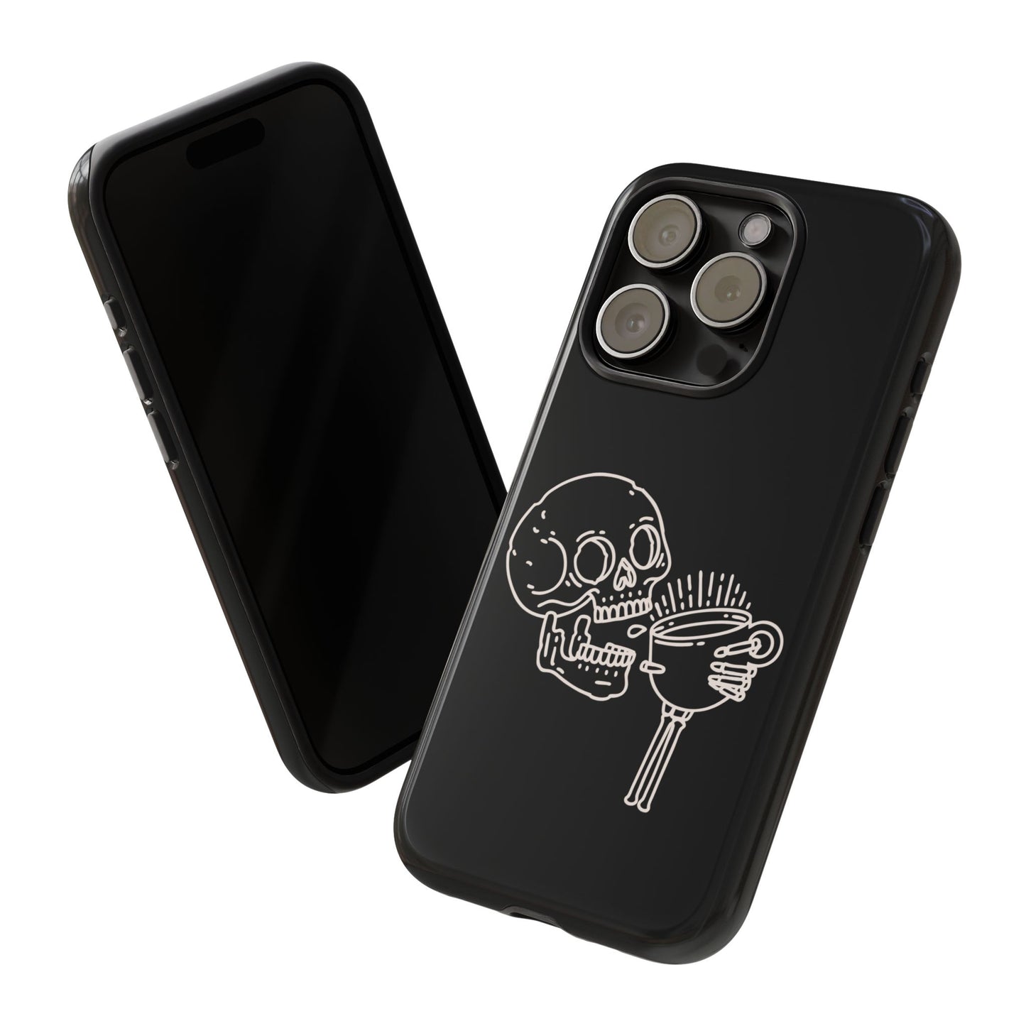 Skull Coffee Phone Case Gothic iPhone, Samsung,!Pixel