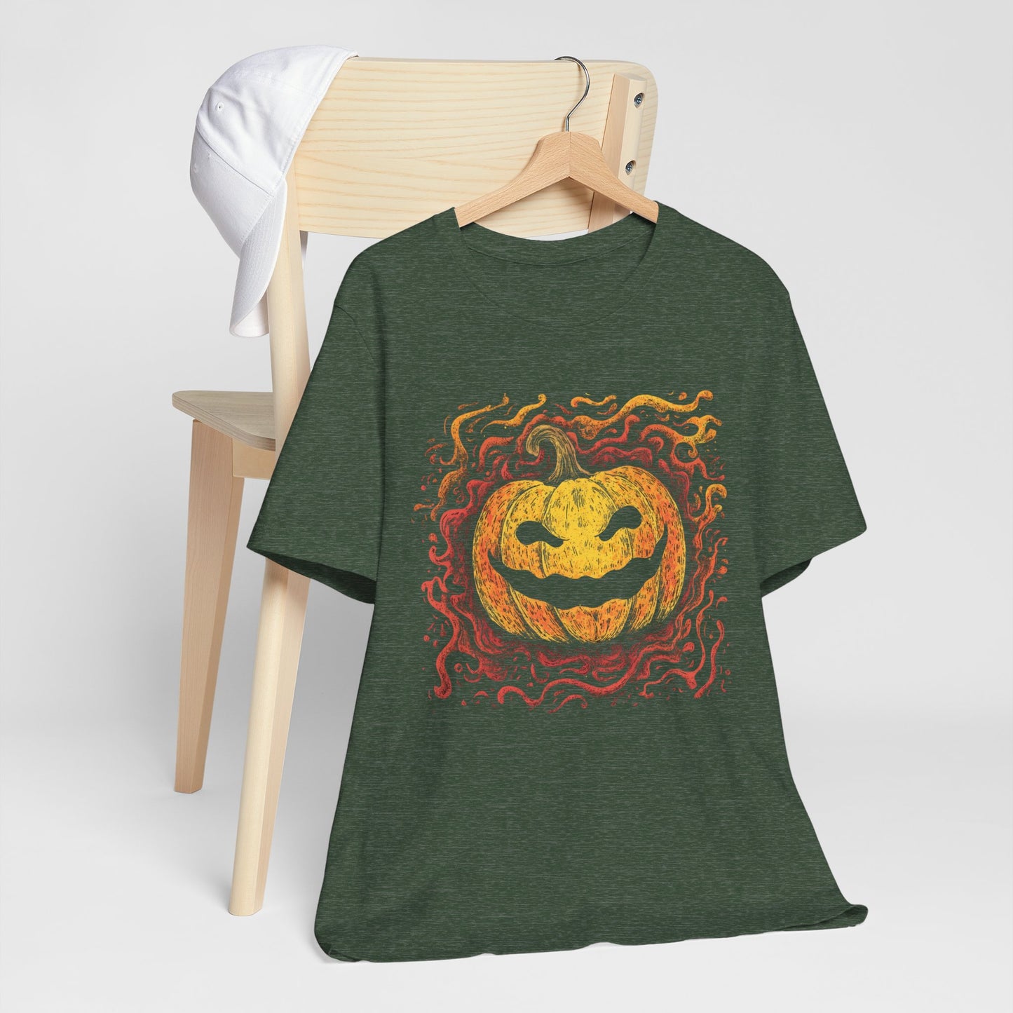 Halloween Pumpkin T-Shirt – Spooky Jack-o’-Lantern Graphic Tee, Fall Halloween Shirt for Men & l l