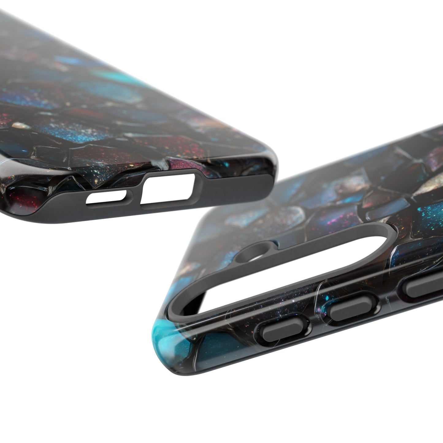 Gemstone Mosaic Phone Case, Crystal Stone Aesthetic Cover, Tough Protective Case for iPhone, Samsung, Pixel