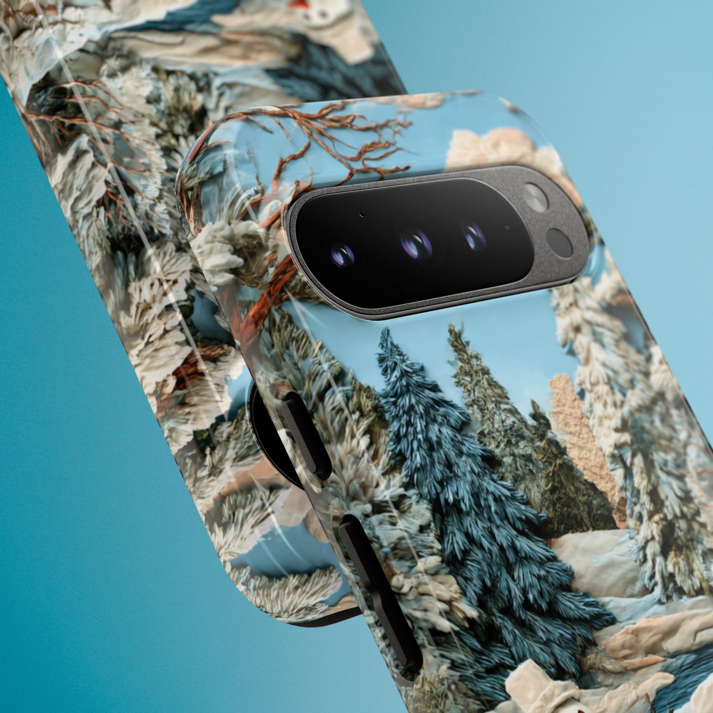 Snowman Winter Scene Phone Case Christmas Holiday Cover for iPhone Samsung Pixel