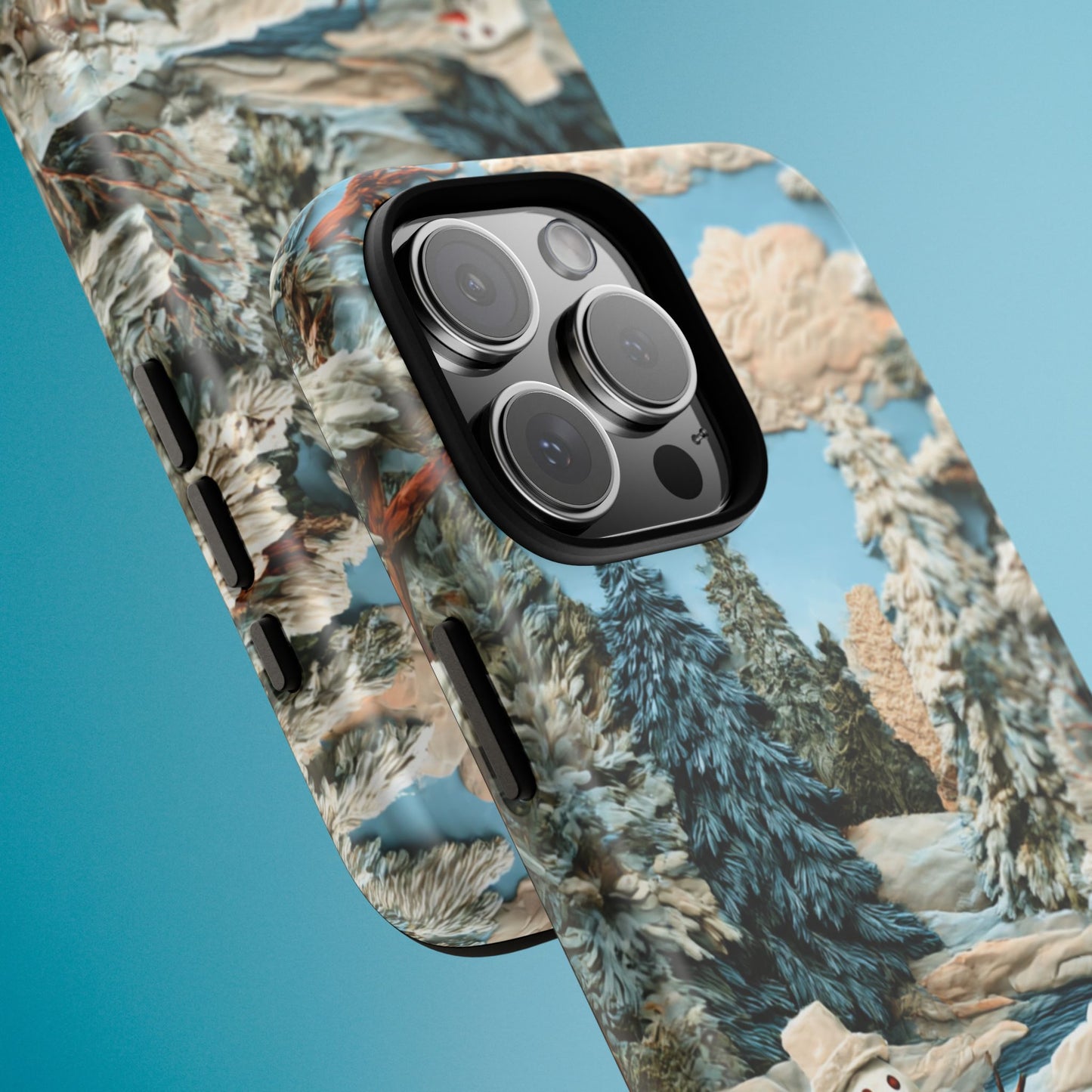 Snowman Winter Scene Phone Case Christmas Holiday Cover for iPhone Samsung Pixel