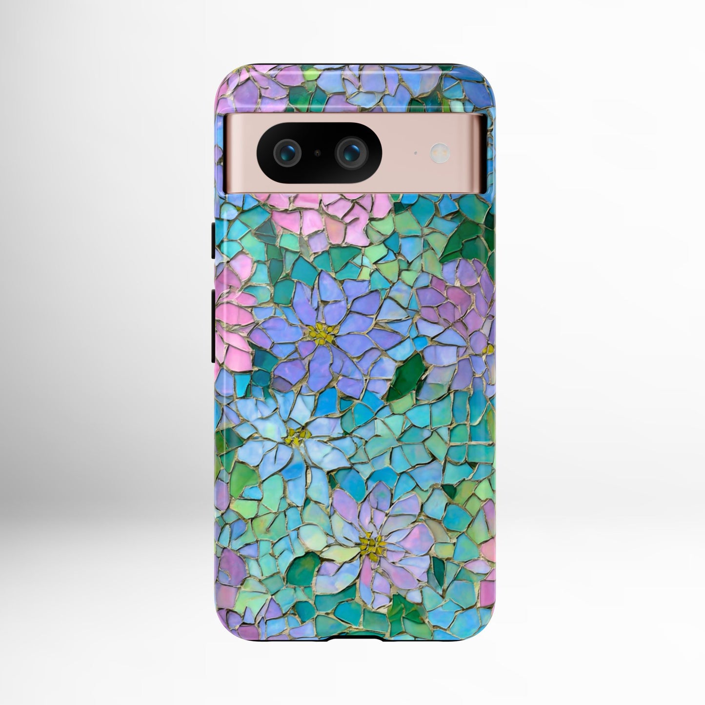 Mosaic Floral Phone Case, iPhone 17 Air Case, Pixel 9 Pro XL Cover, Samsung Galaxy 25 Plus Ultra Tough Case